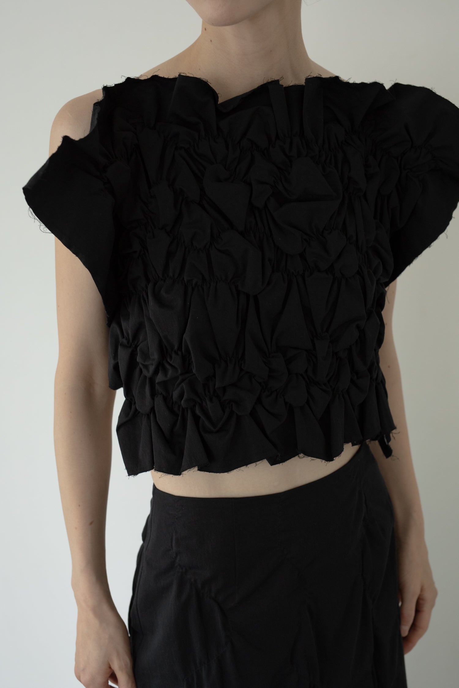 【展示会/後】Organic Cotton Shirring Bib(ls62578T) ¥20,900-