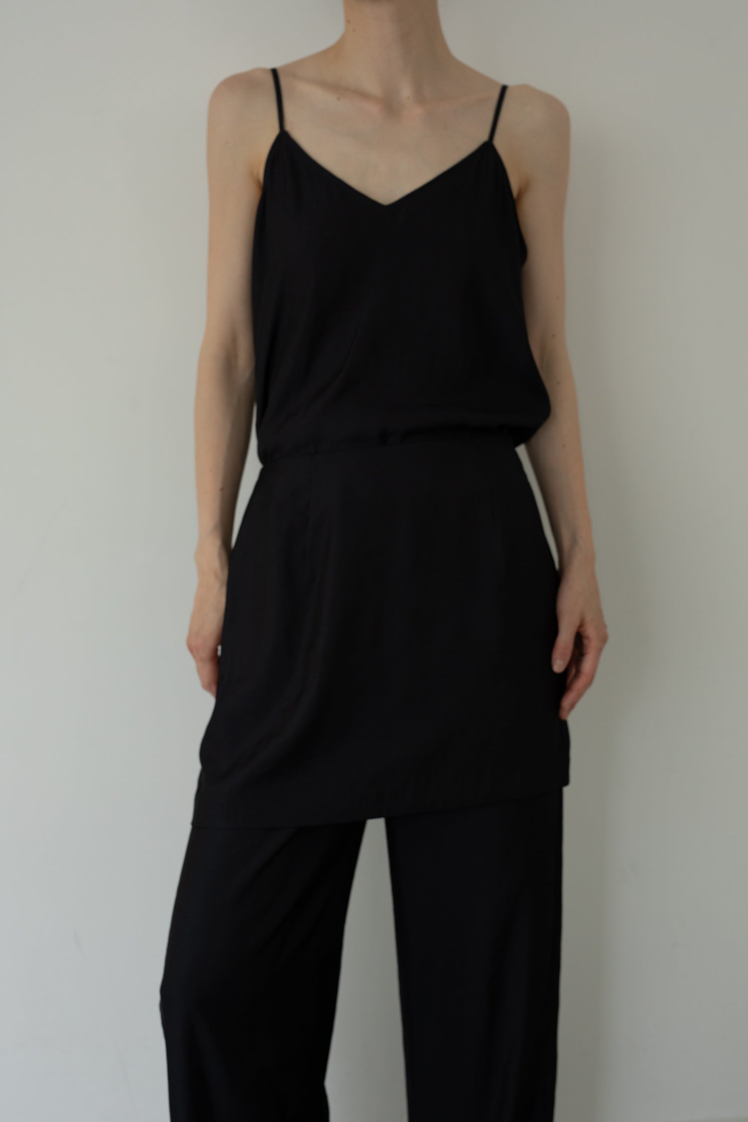 【展示会/後】Vintage Finished Satin Straight Trousers (ls62588P) ¥28,600-
