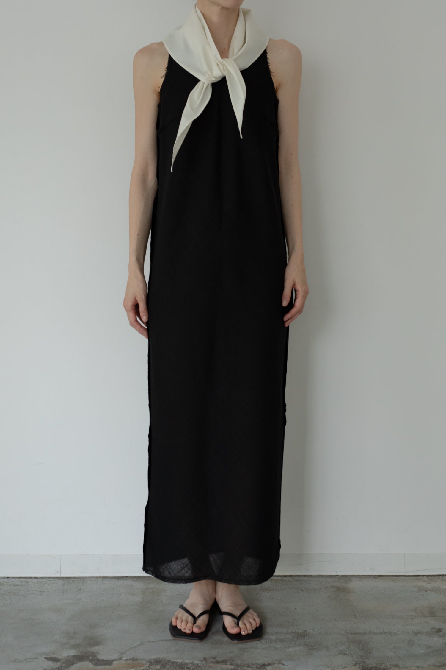 【展示会/後】Linen Like PL Unhemmed Dress (ls62592D)  ¥37,400-