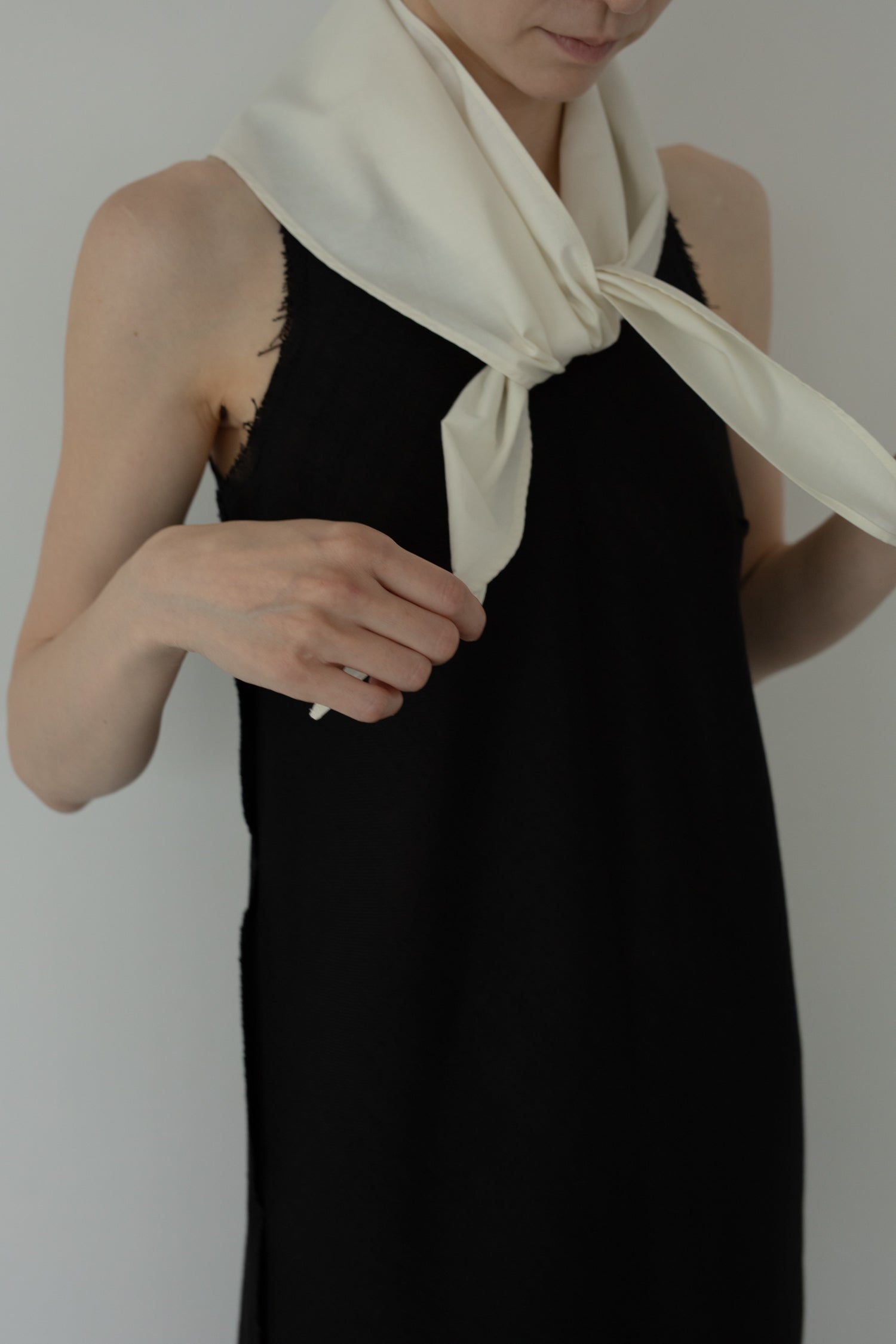【展示会/後】Linen Like PL Unhemmed Dress (ls62592D)  ¥37,400-