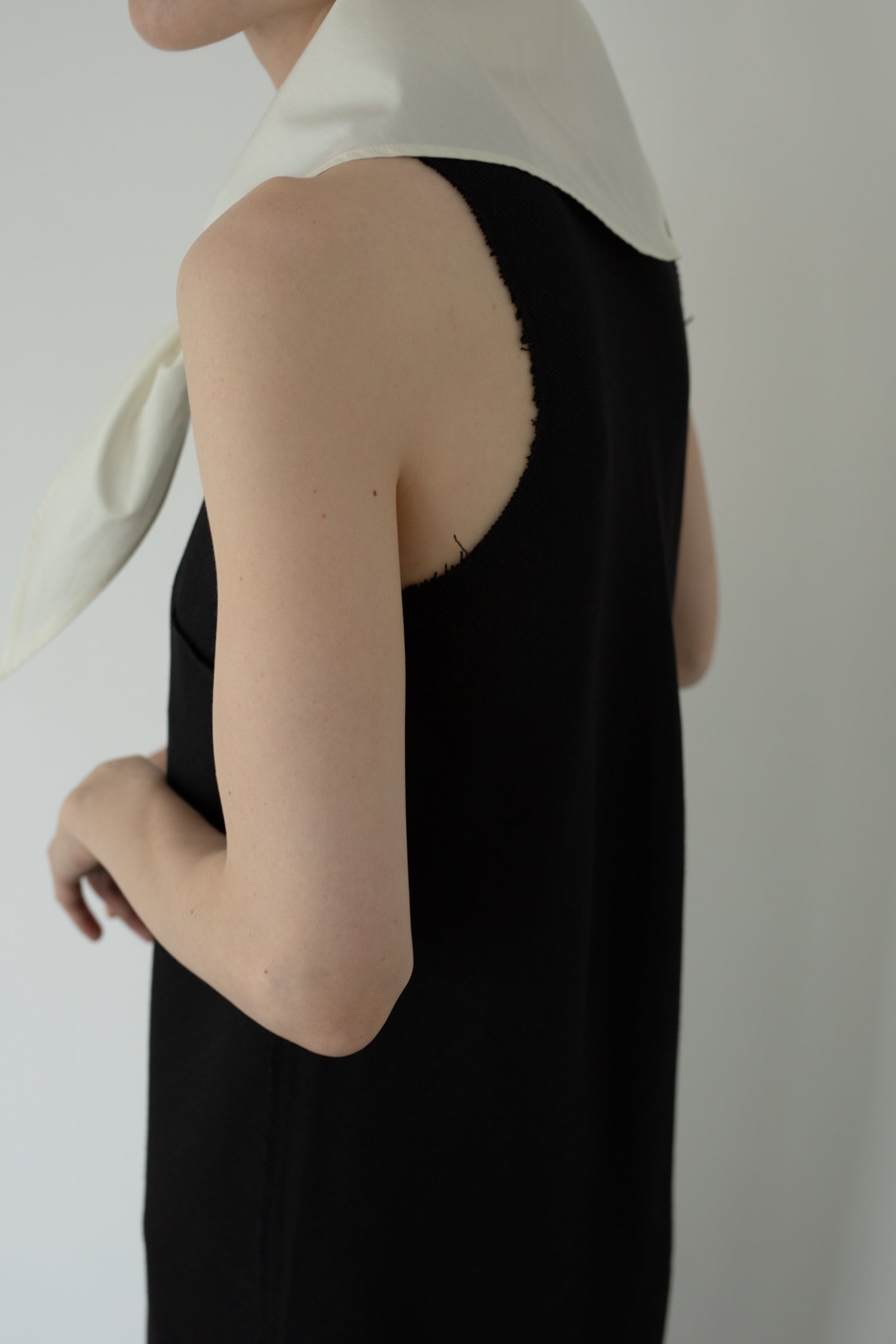 【展示会/後】Linen Like PL Unhemmed Dress (ls62592D)  ¥37,400-
