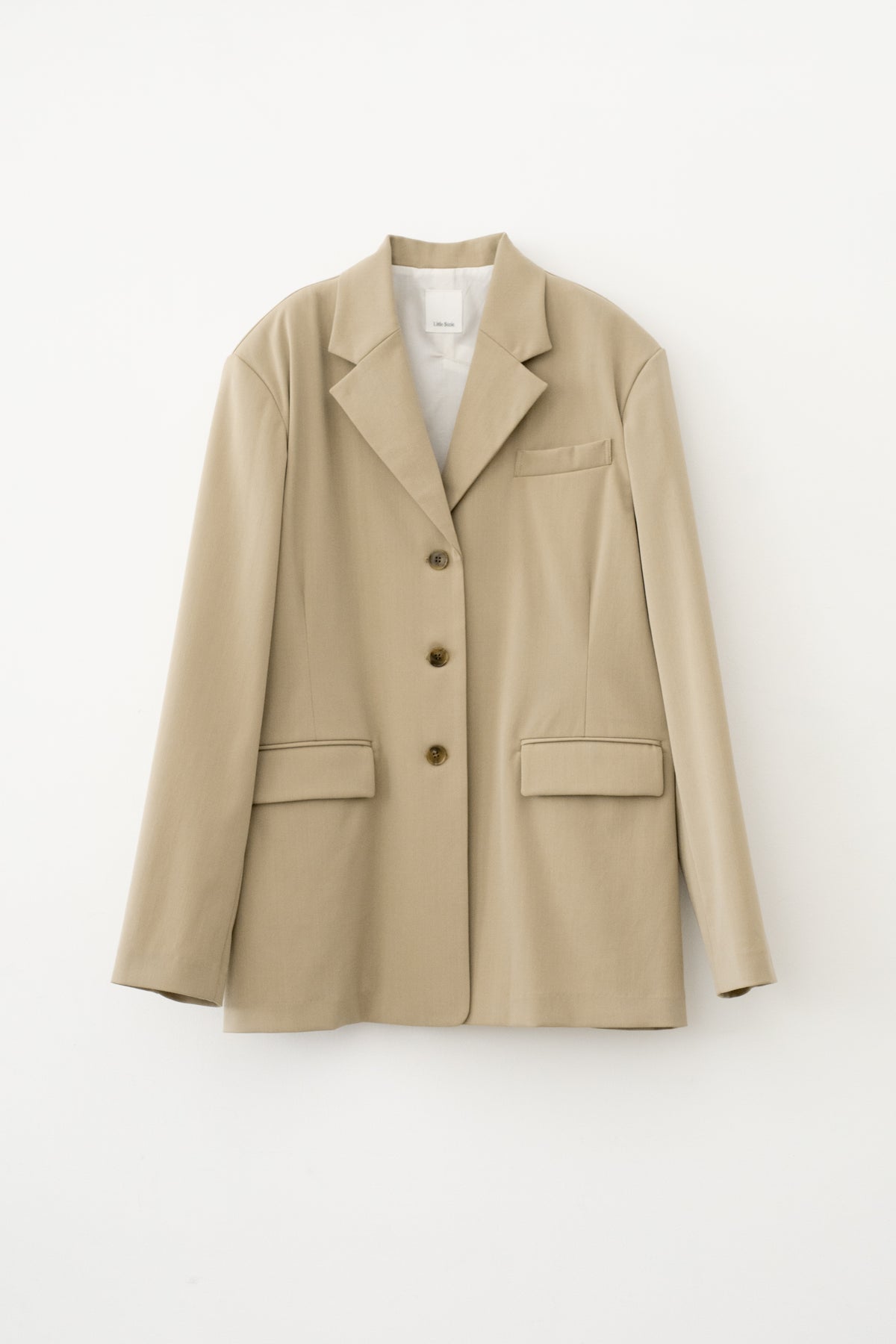 Wool Mix Gabardine Back  Open Jacket (ls72636J)