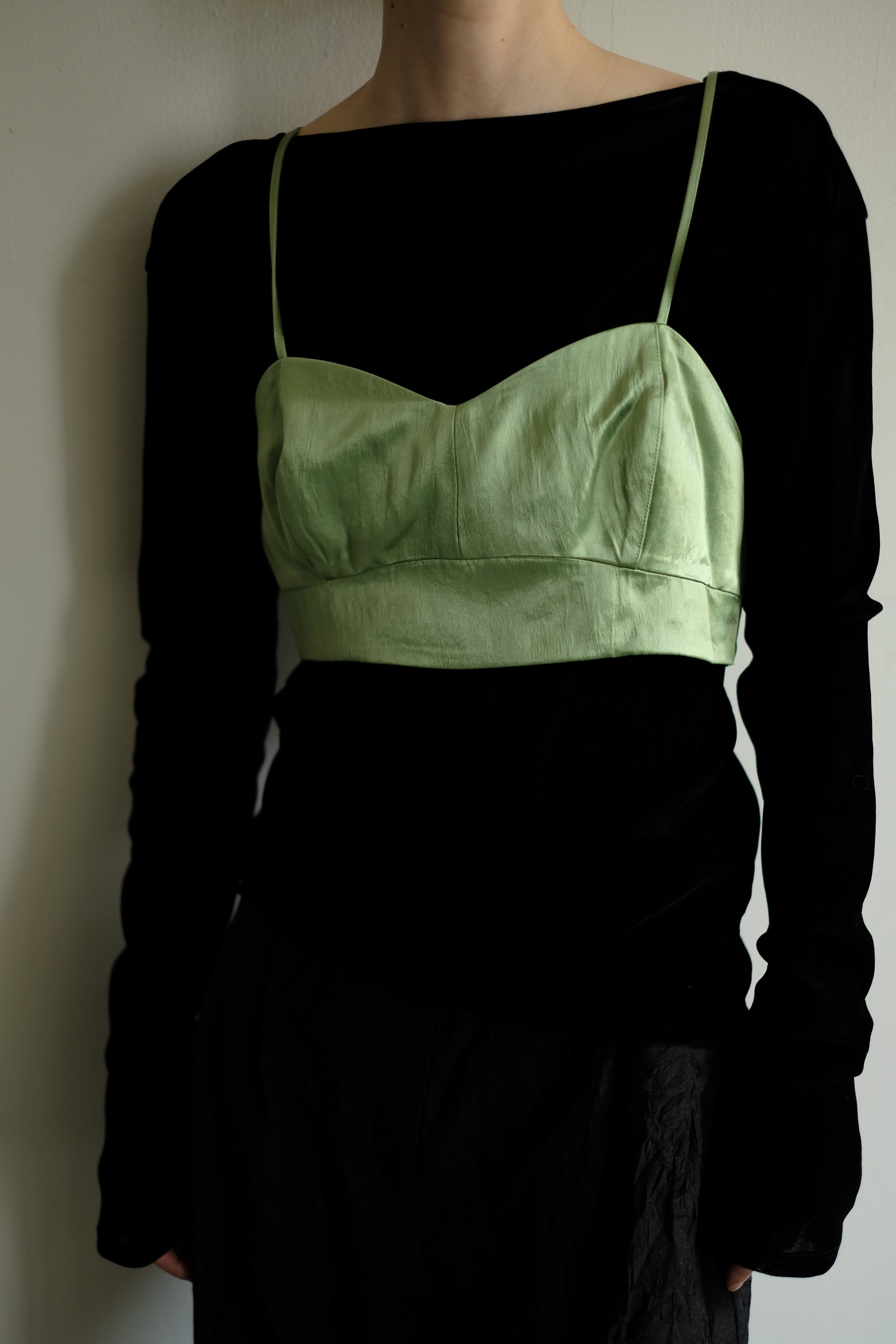 Heavy Satin Bra Top (ls24322T)