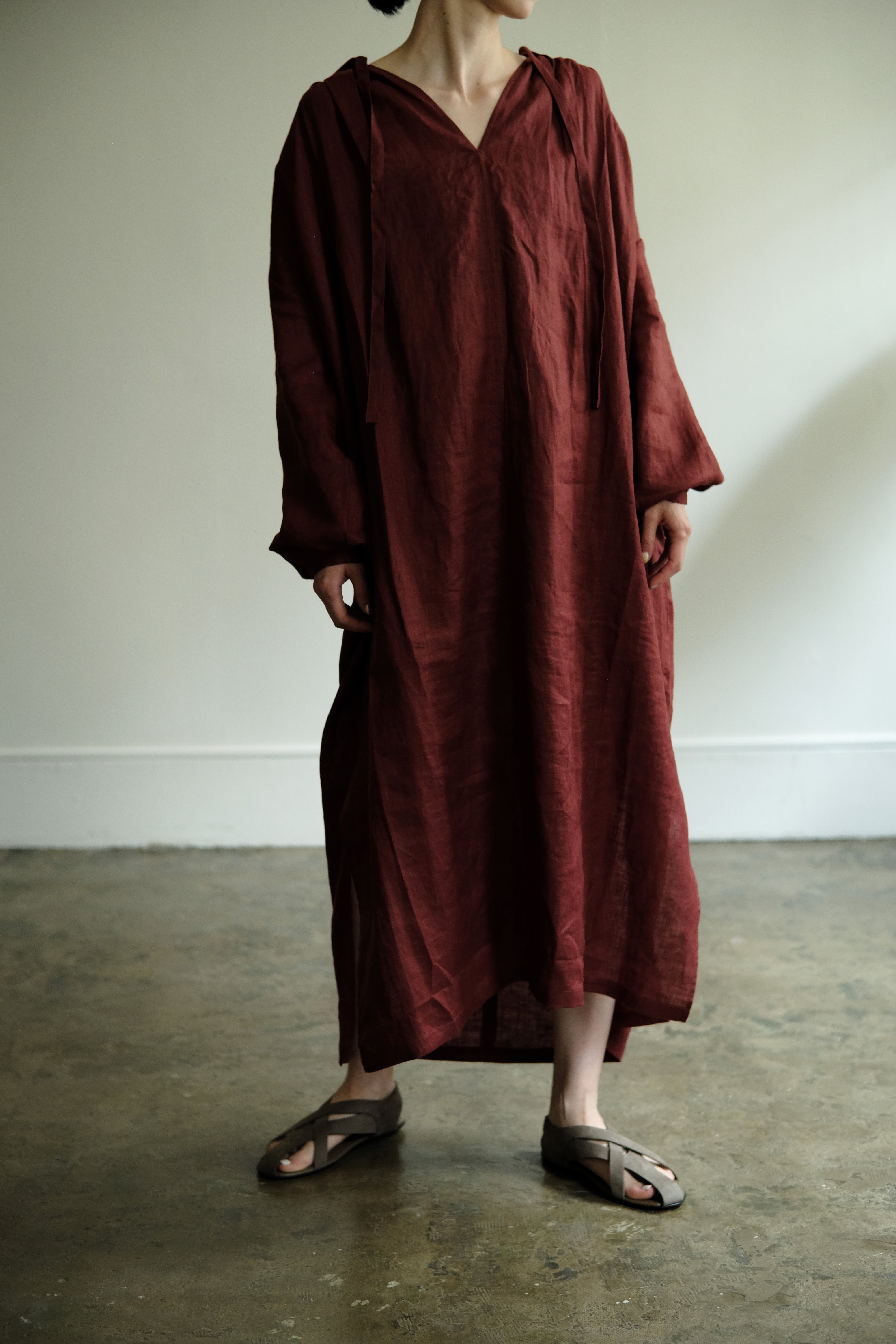 French Linen Back"O" Dress（ls11214D）