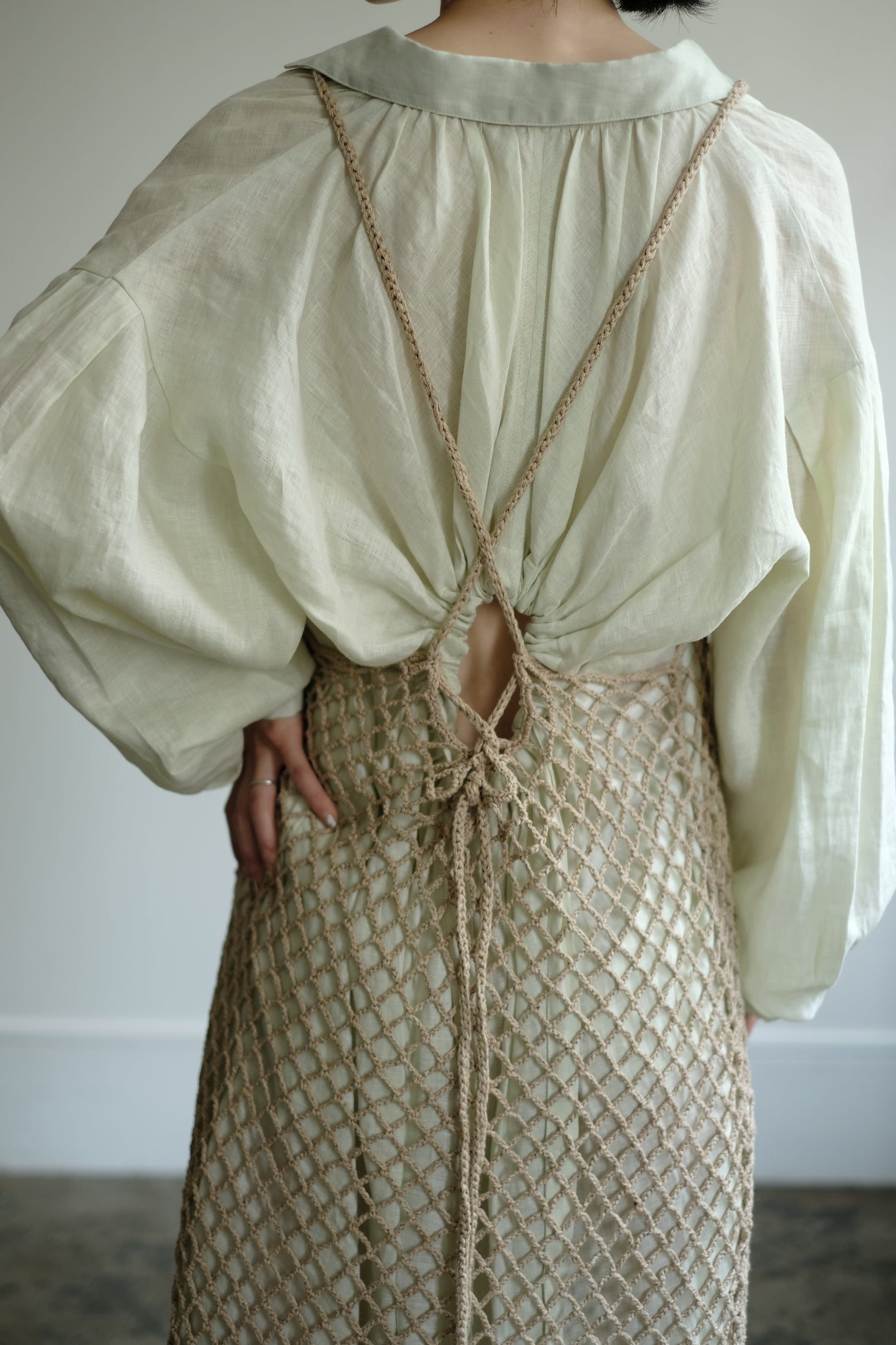 Handmade Macrame Knit Dress（ls087）