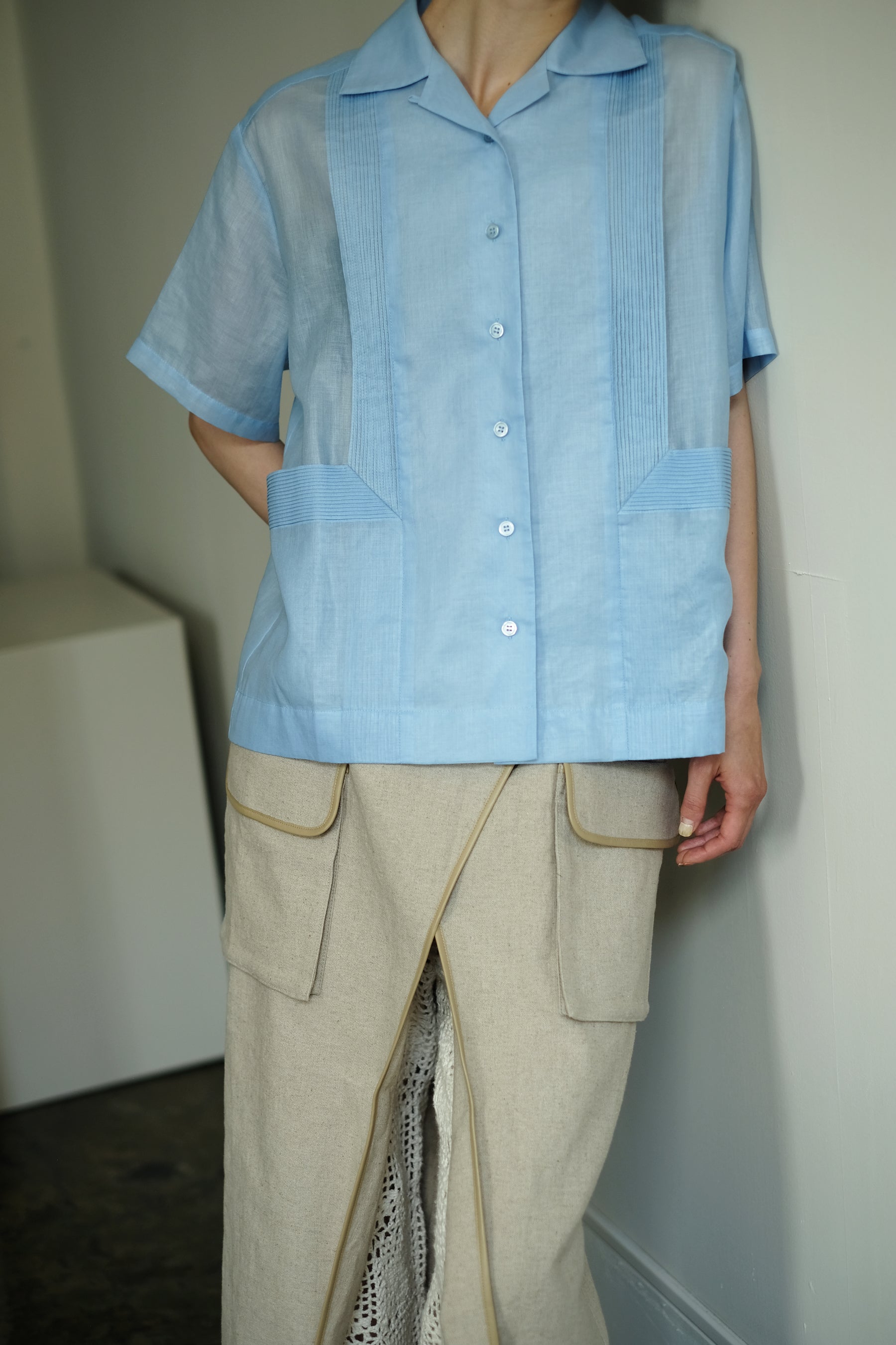 Chintz Sheer Cuba Shirts（ls12236T）