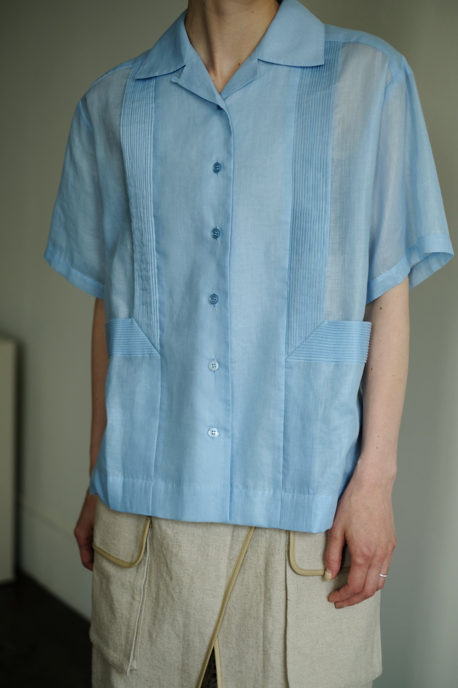Chintz Sheer Cuba Shirts（ls12236T）