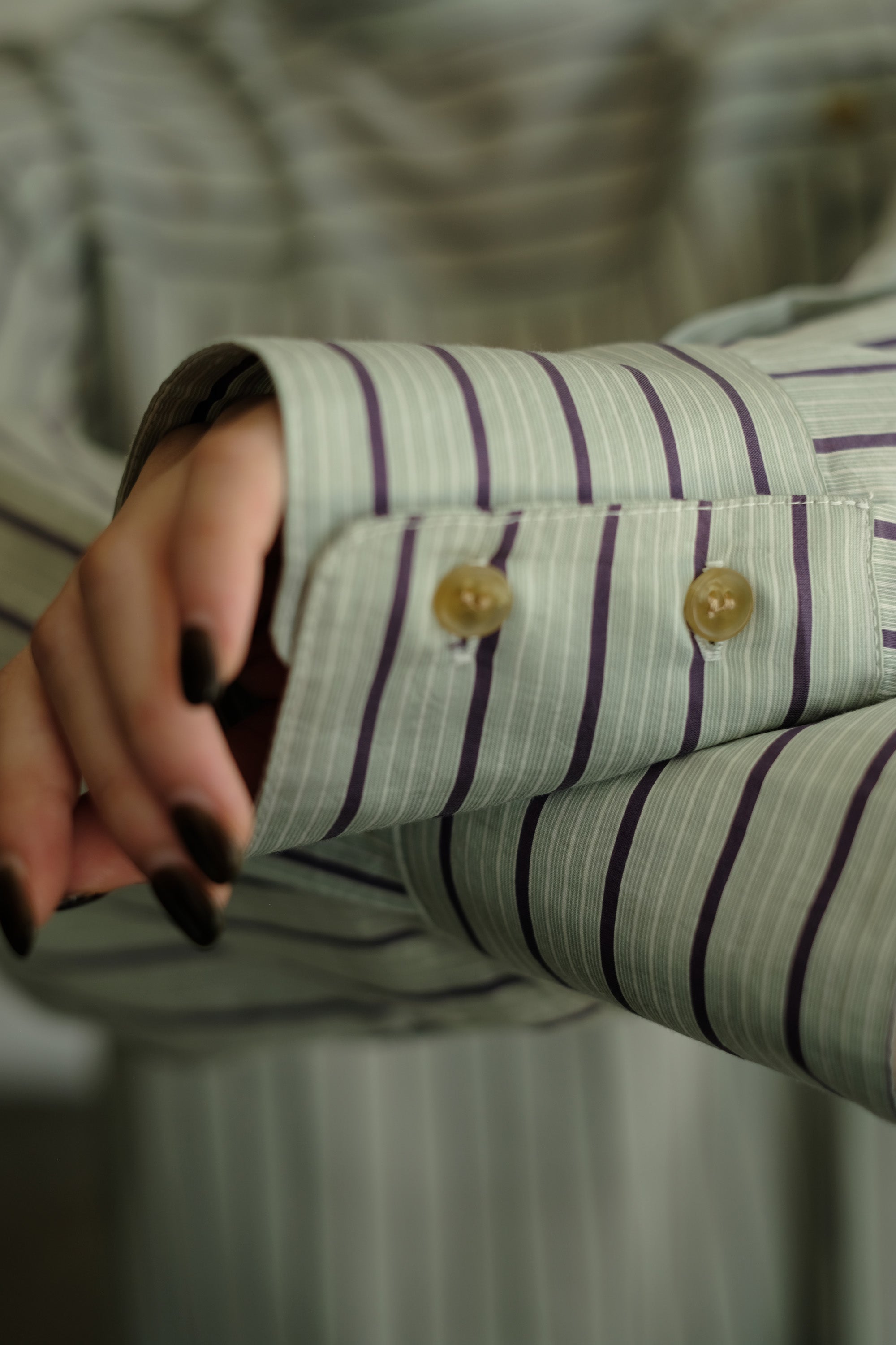 Stripe Epee Shirt Long Dress（ls24342D）