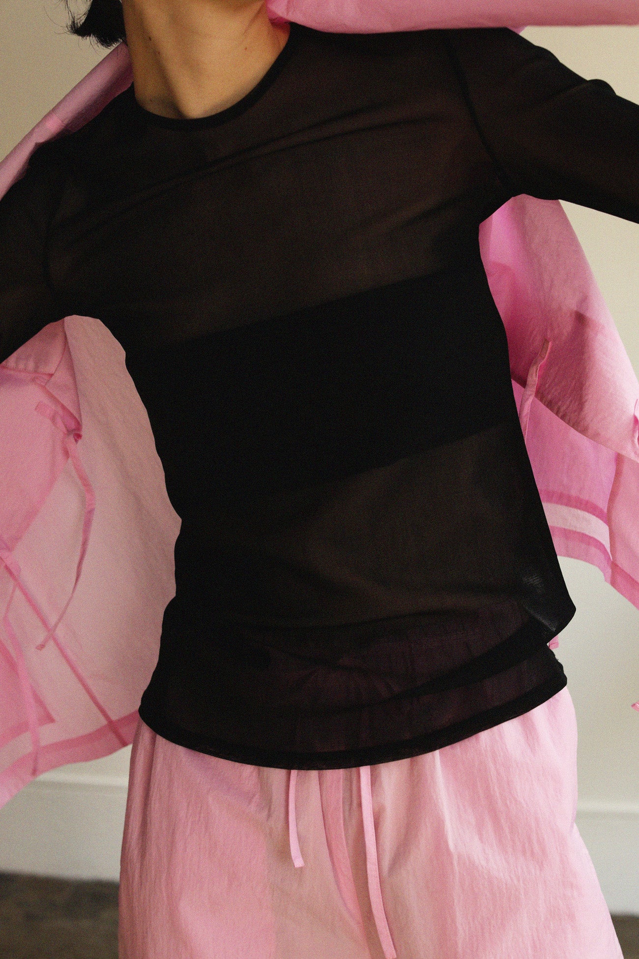 Open Collar Pajamas Shirt（ls22277T）