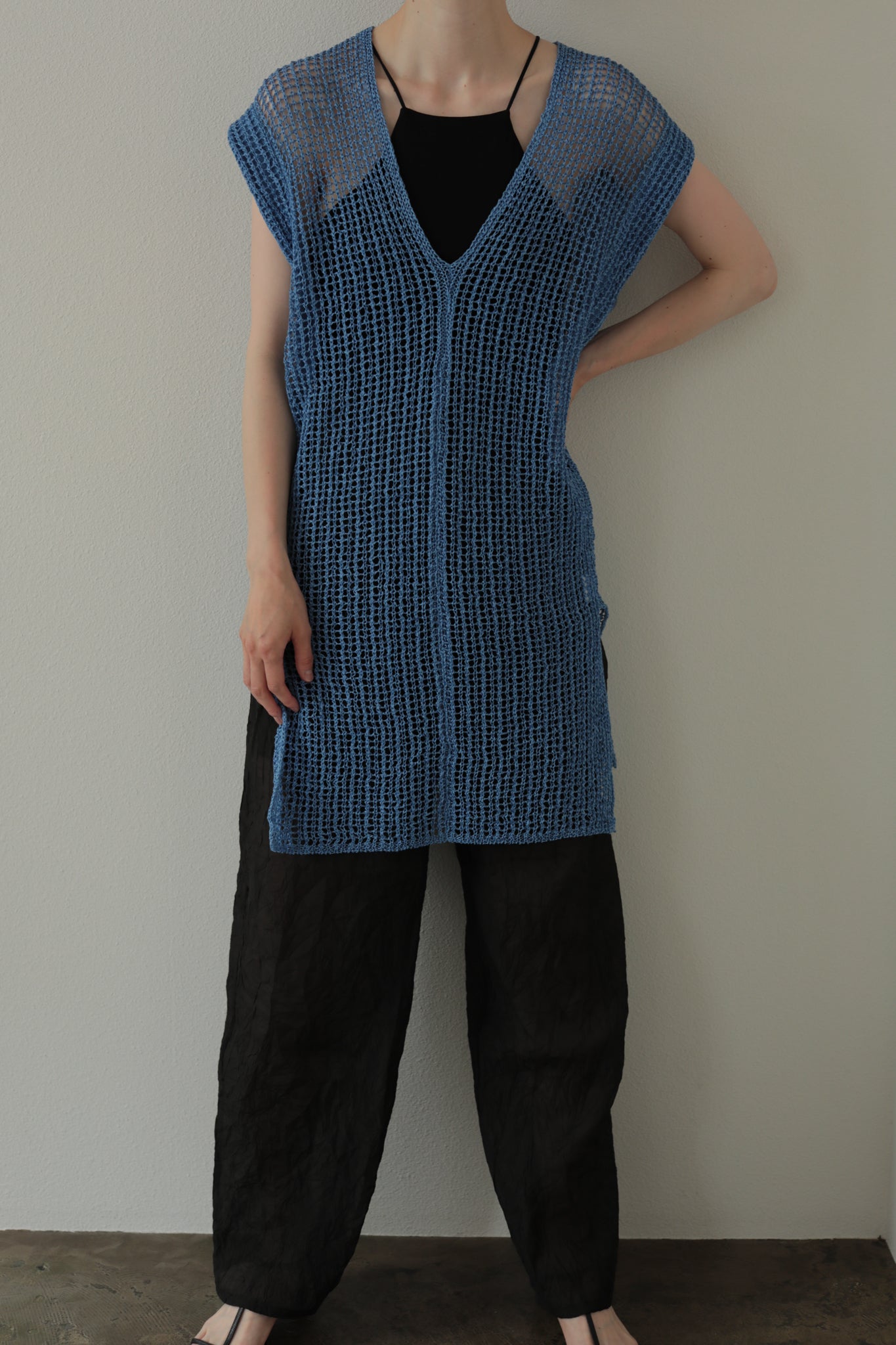 Tape Yarn Mesh Vest（ls12225K）