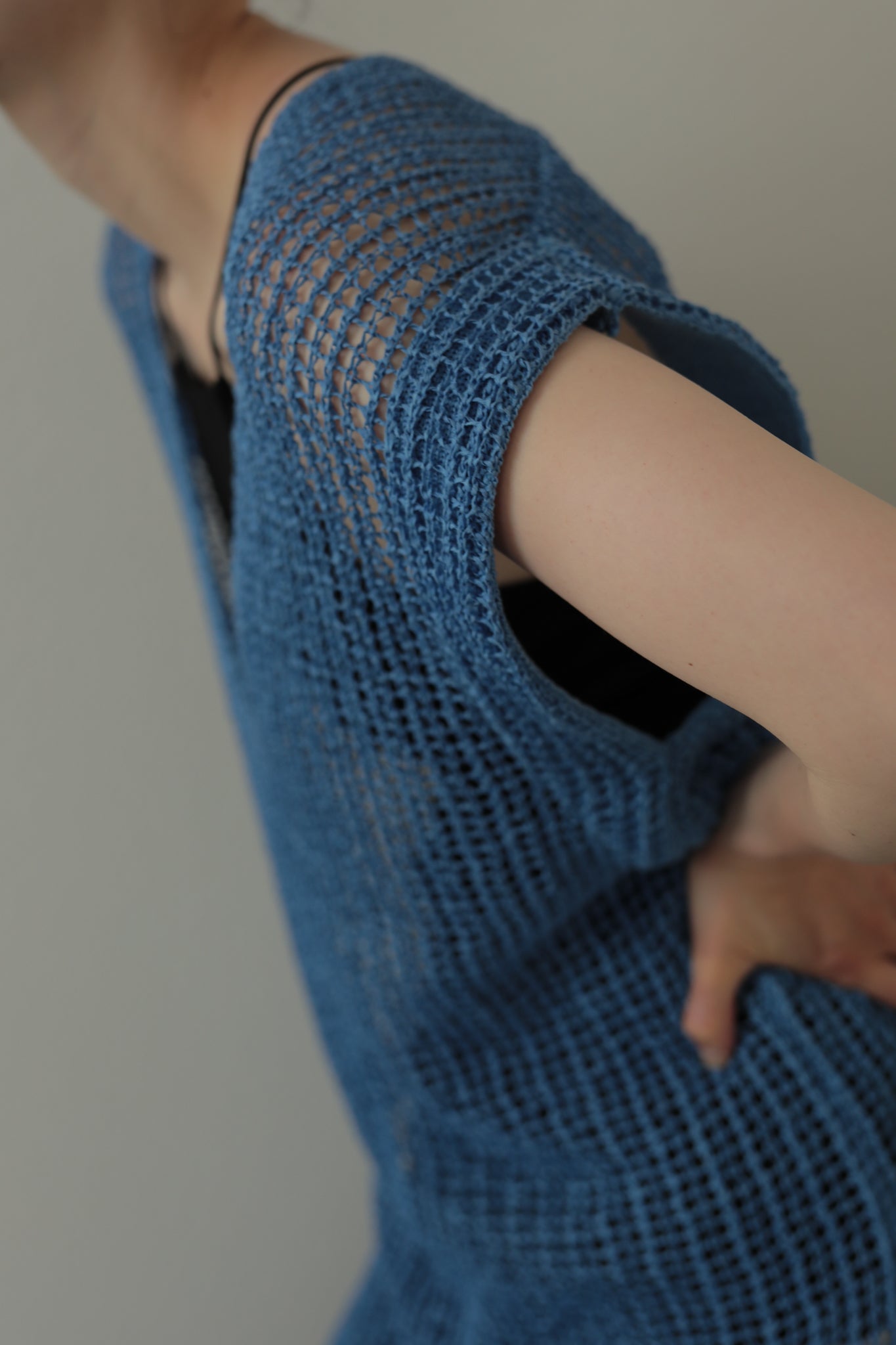 Tape Yarn Mesh Vest（ls12225K）