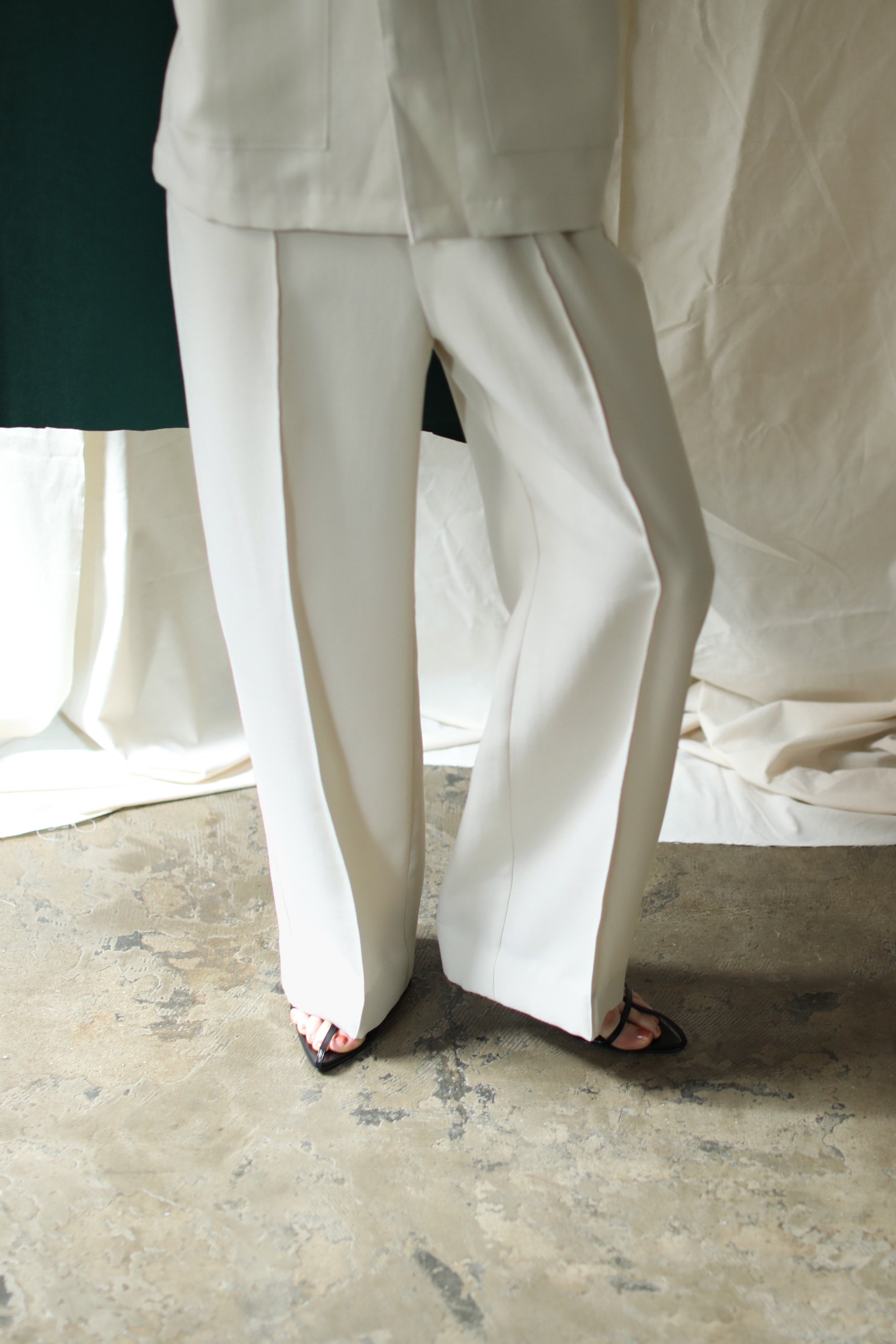 Center Stitch Wide Straight Slacks（ls21269P）