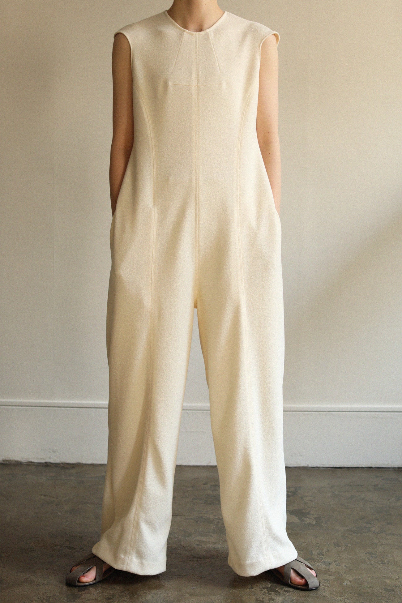 Boucle Wide Jumpsuit（ls22291P）
