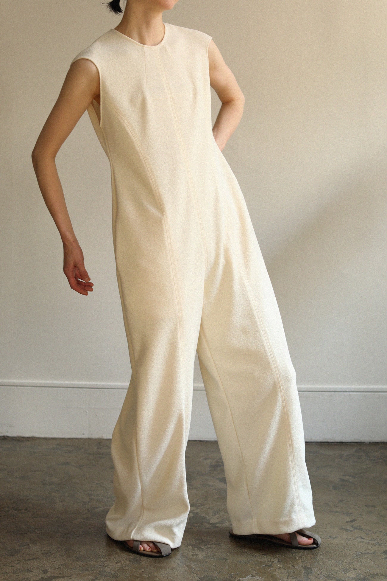 Boucle Wide Jumpsuit（ls22291P）