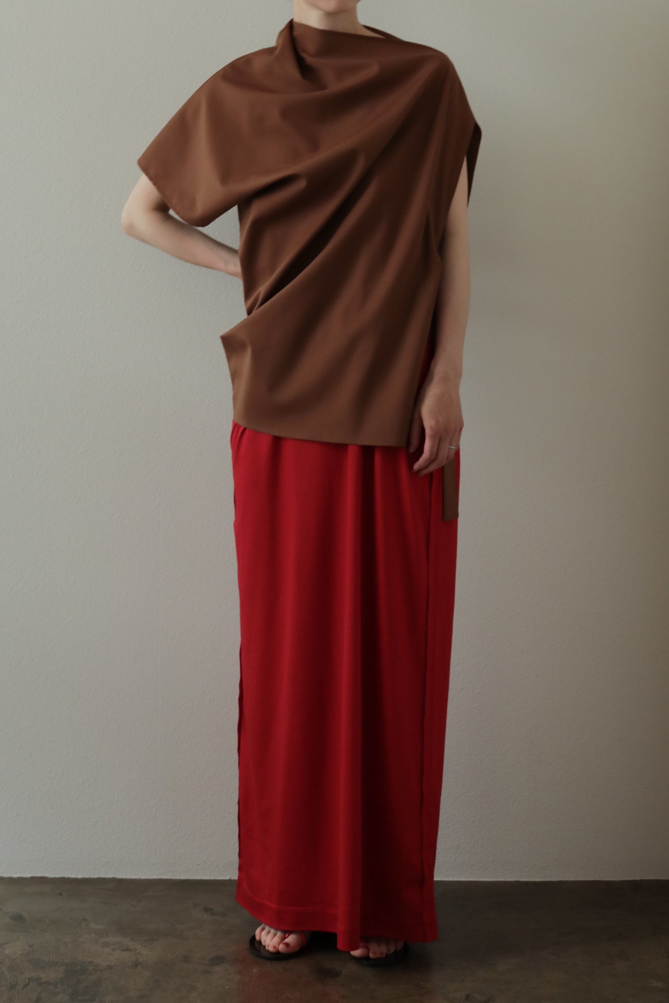 Wool Tropical Drape Top（ls34380T）