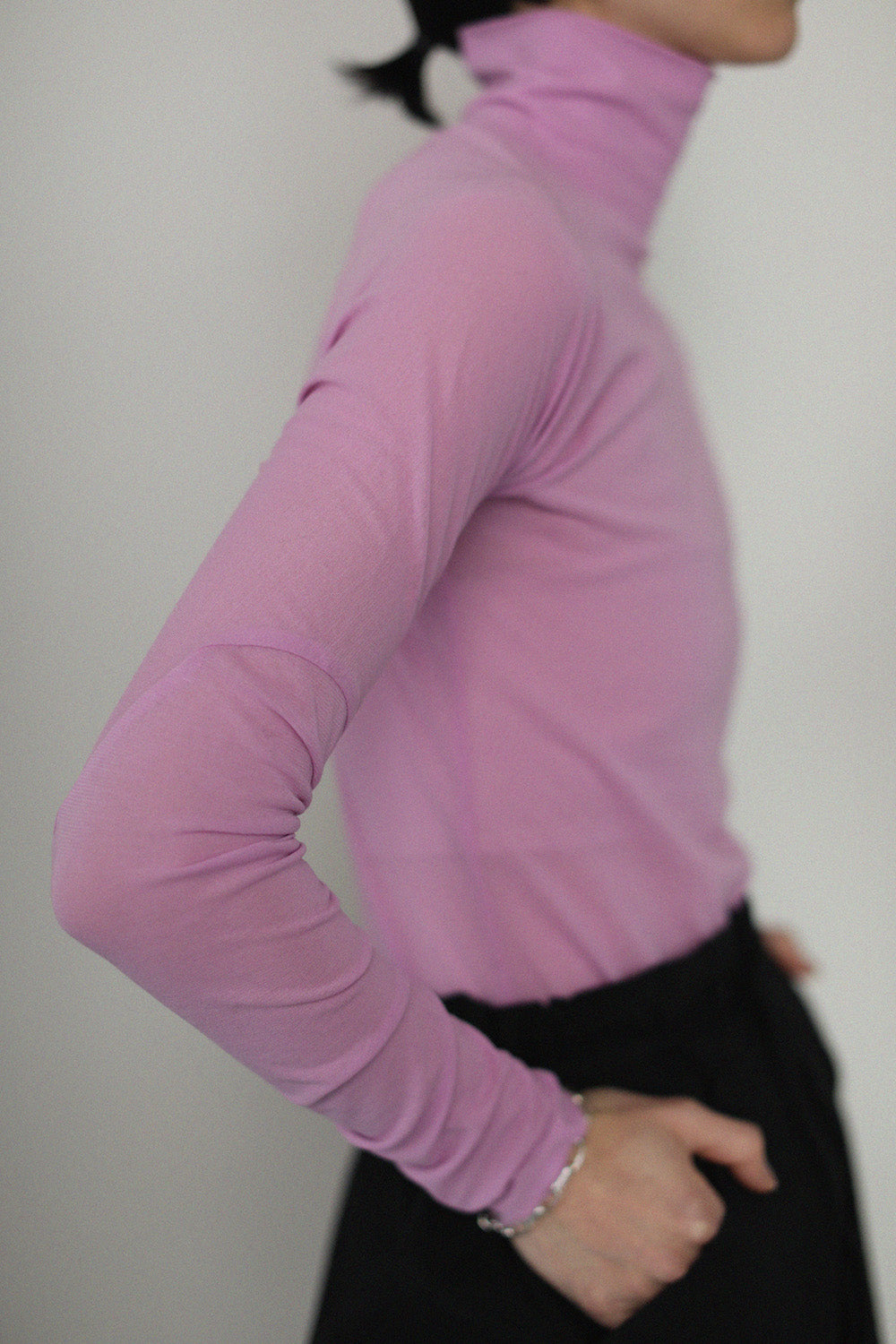 Curve Switching Hi-neck Top（ls21279T）