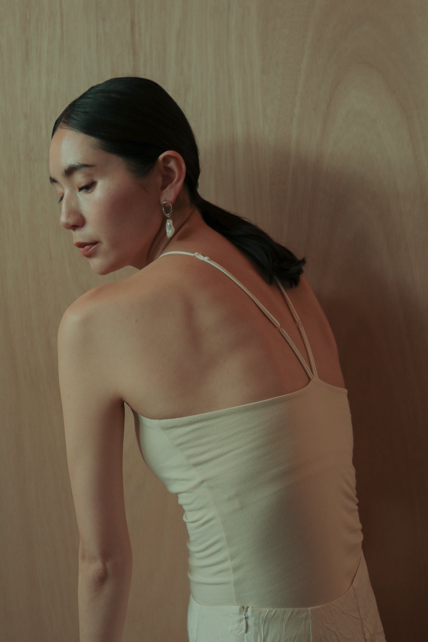 【ESRA DANDIN】Mini Drop Earrings w/Baroque Pearl（ED19002E004）