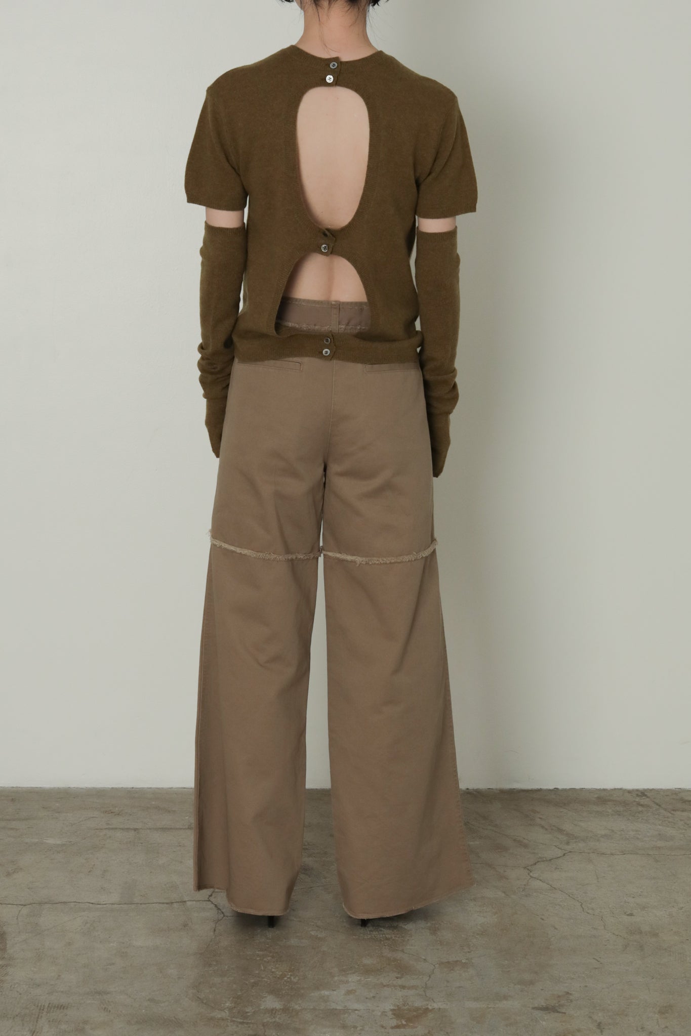 Cotton Dyed Twill Knee Switching Chinos (ls44487P)