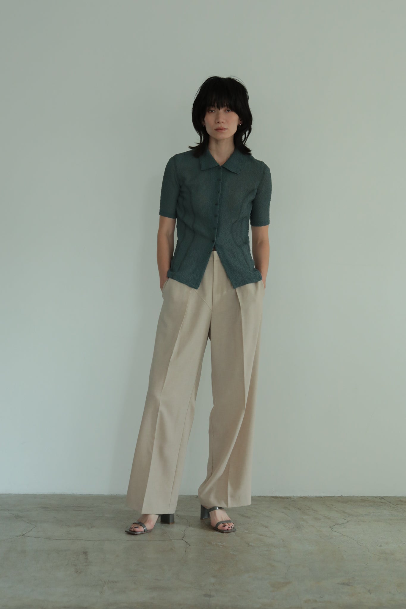 Shorts Switching Tucked Wide Trousers (ls42427P)