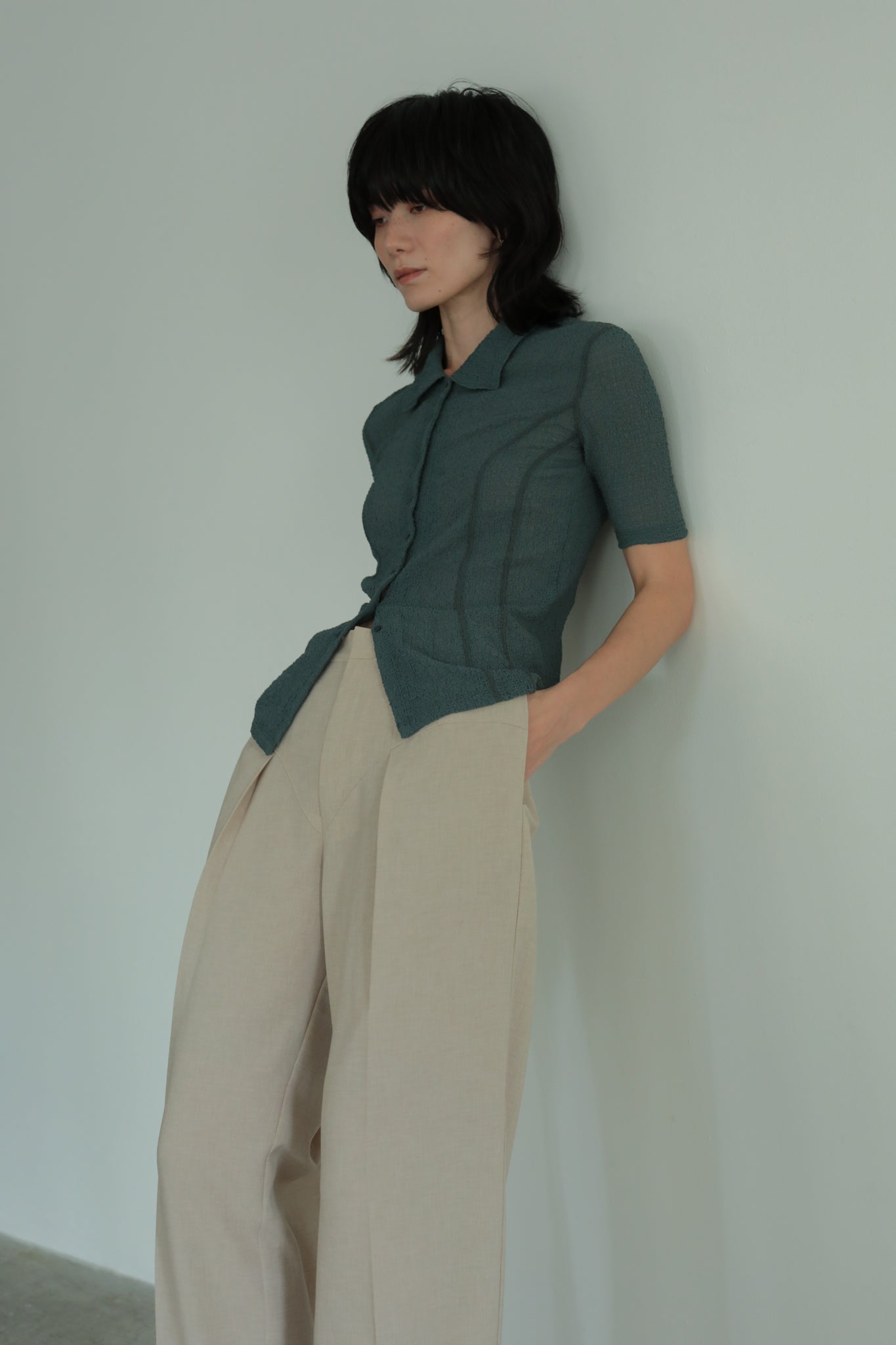 Shorts Switching Tucked Wide Trousers (ls42427P)