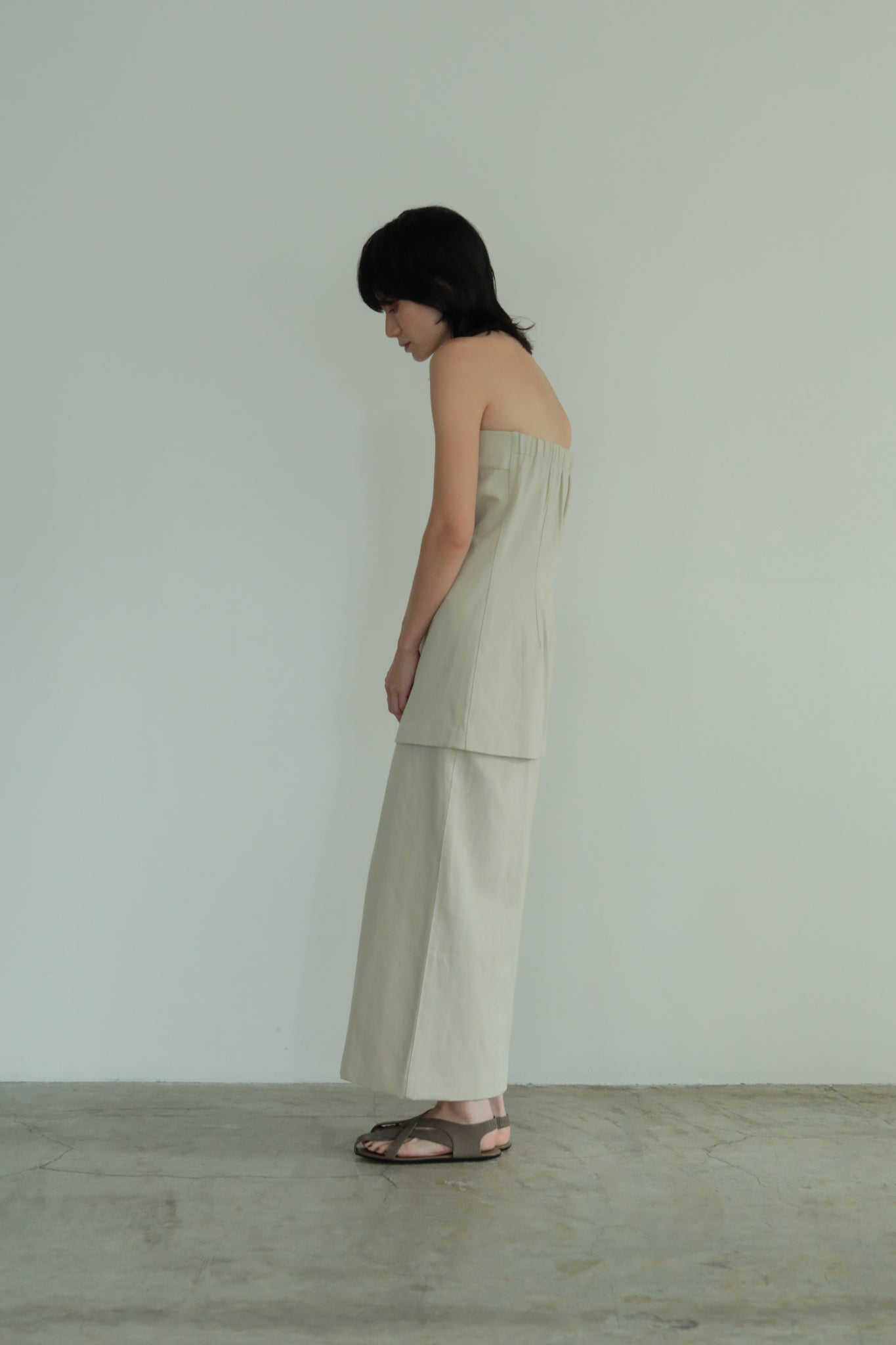 Hemp Organic Cotton Center Slit Skirt (ls42446S)