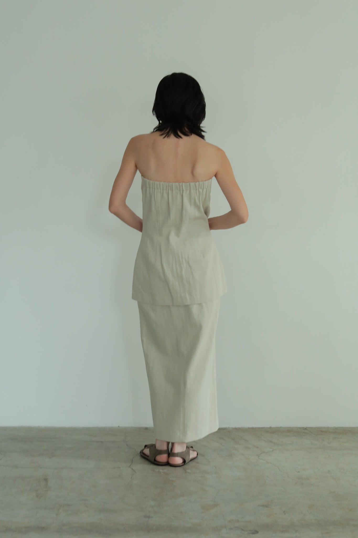 Hemp Organic Cotton Center Slit Skirt (ls42446S)