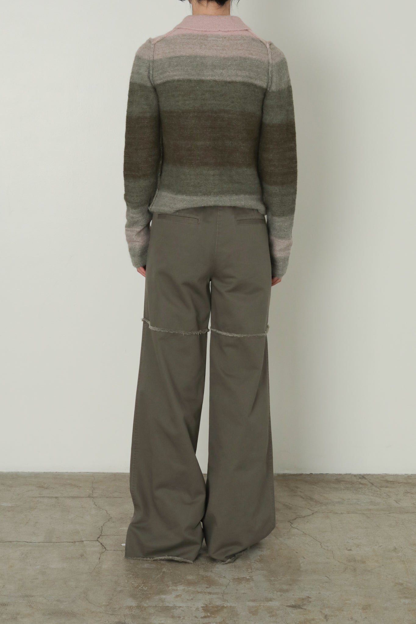 Cotton Dyed Twill Knee Switching Chinos (ls44487P)