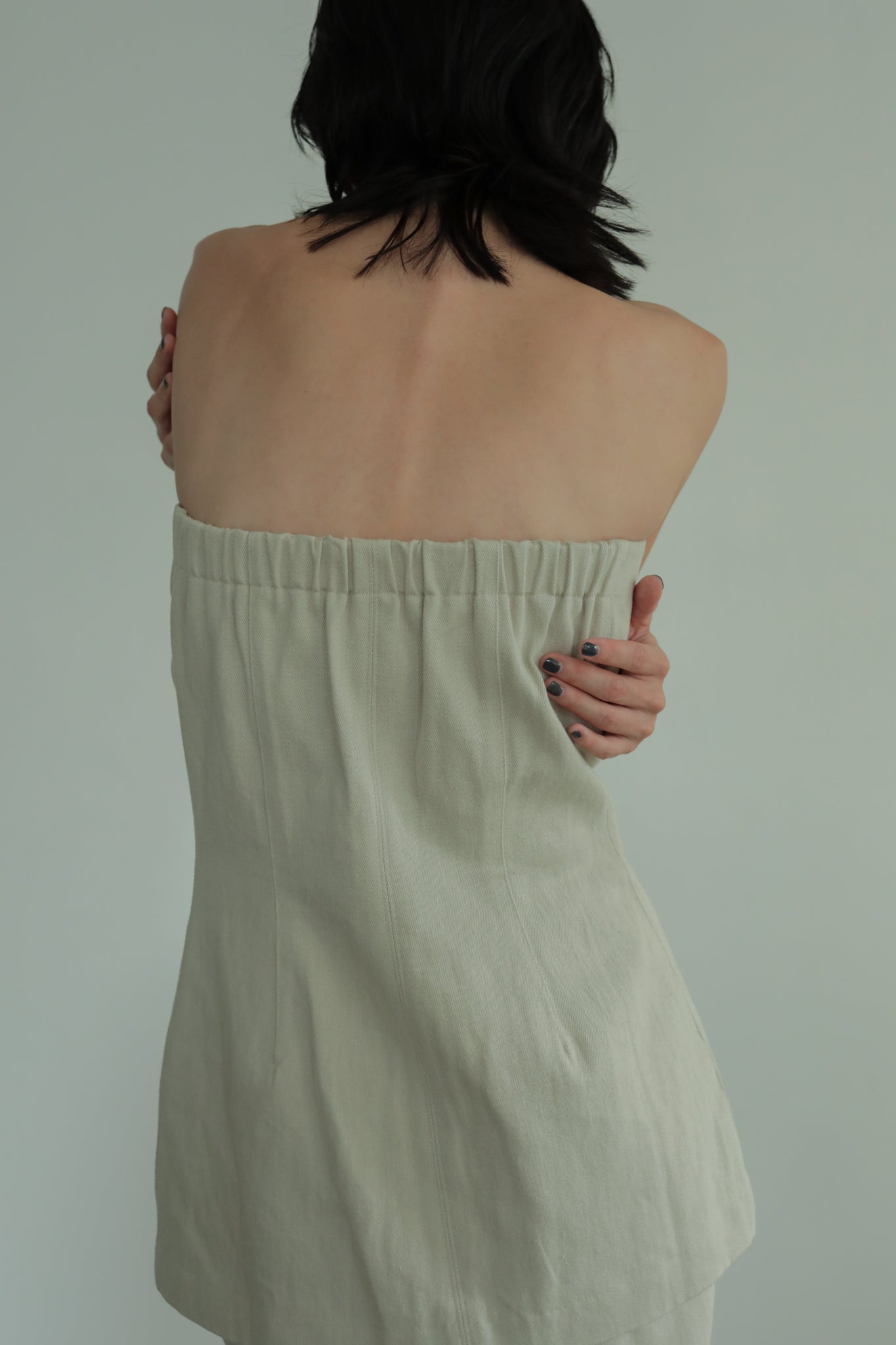 Hemp Organic Cotton Bare Mini Dress (ls42435D)