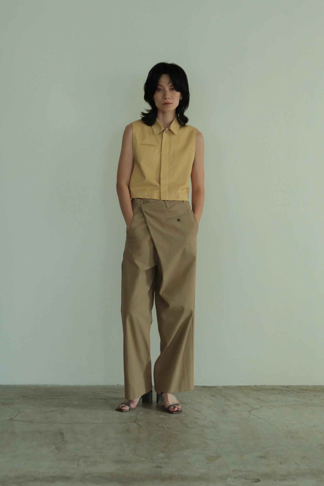 Side Fold Wide Trousers (ls42423P)