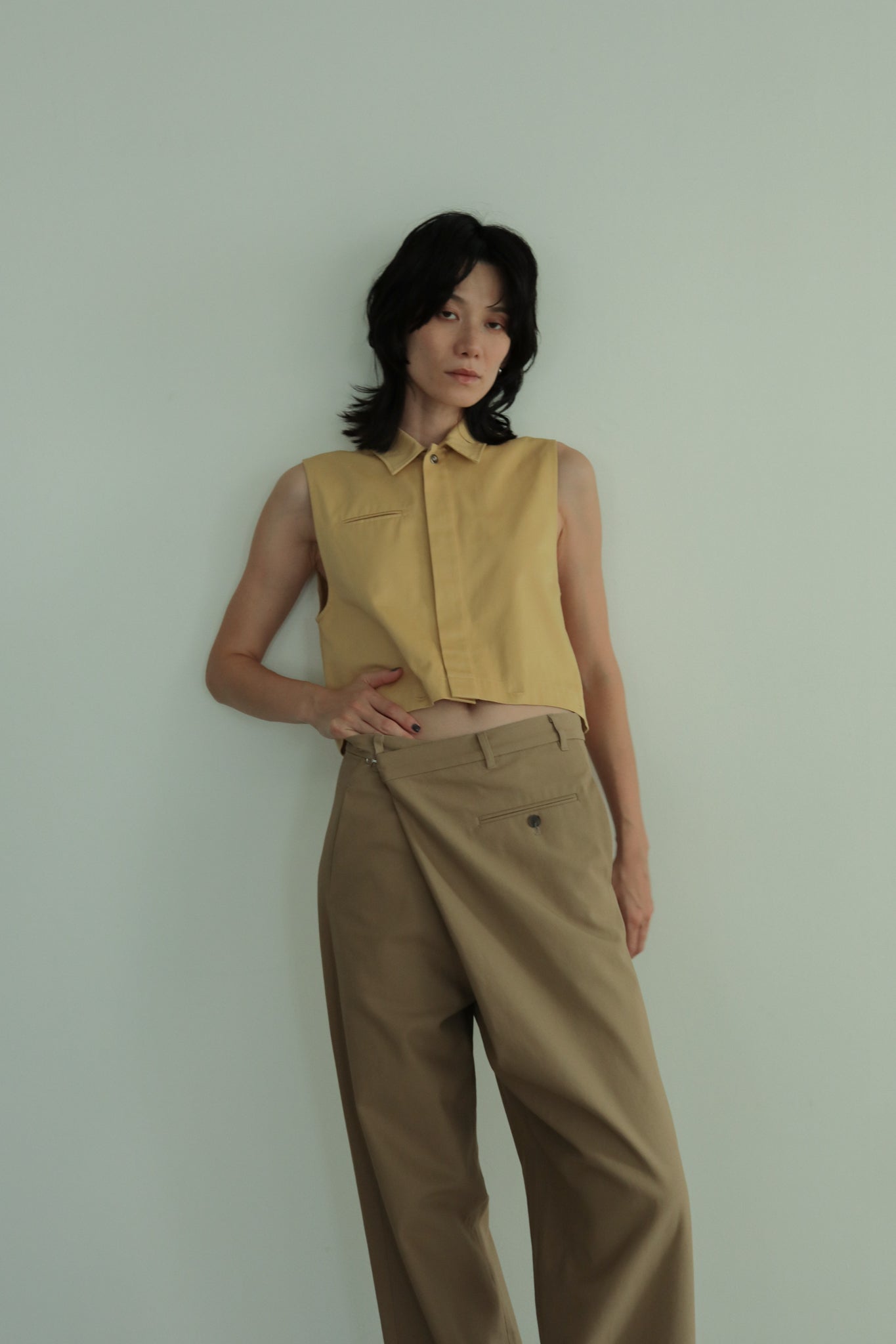 Side Fold Wide Trousers (ls42423P)