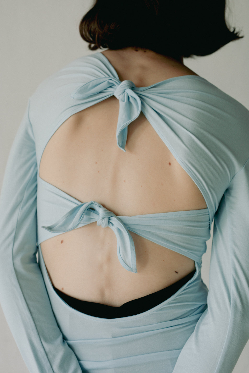 【展示会/後】Lyocell Knot Back Tuck Side Top (ls62572T) ¥23,100-