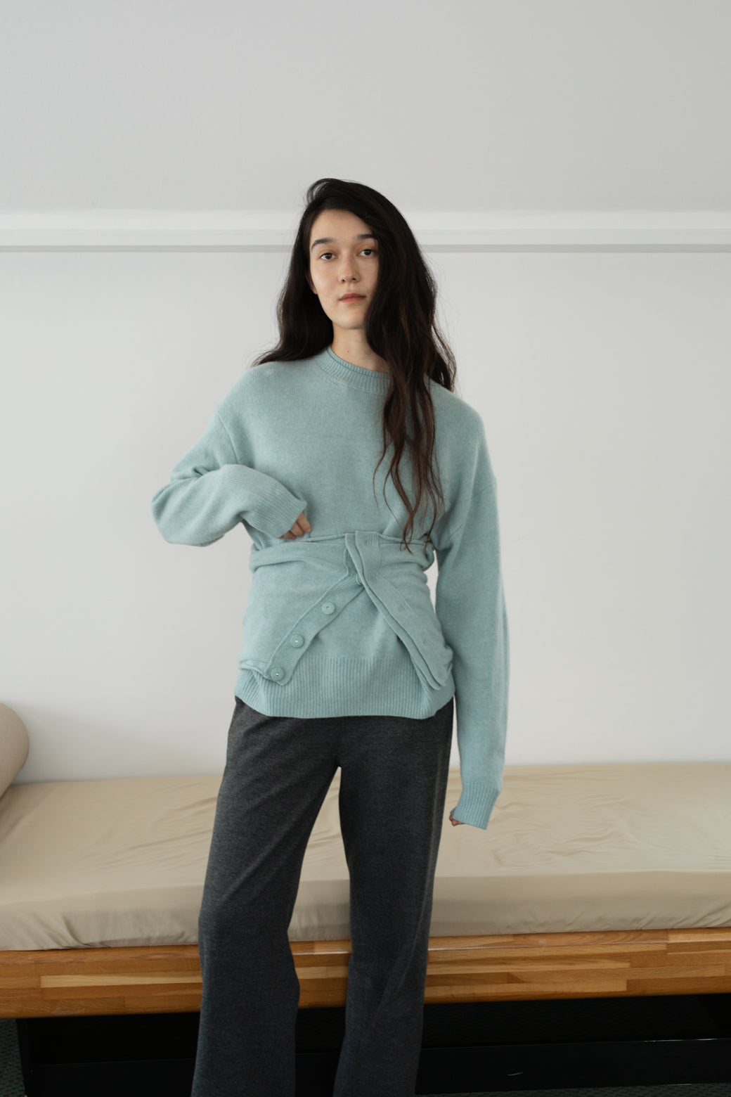 Extra Fine Merino Wool Knit Tube  (ls54543K)