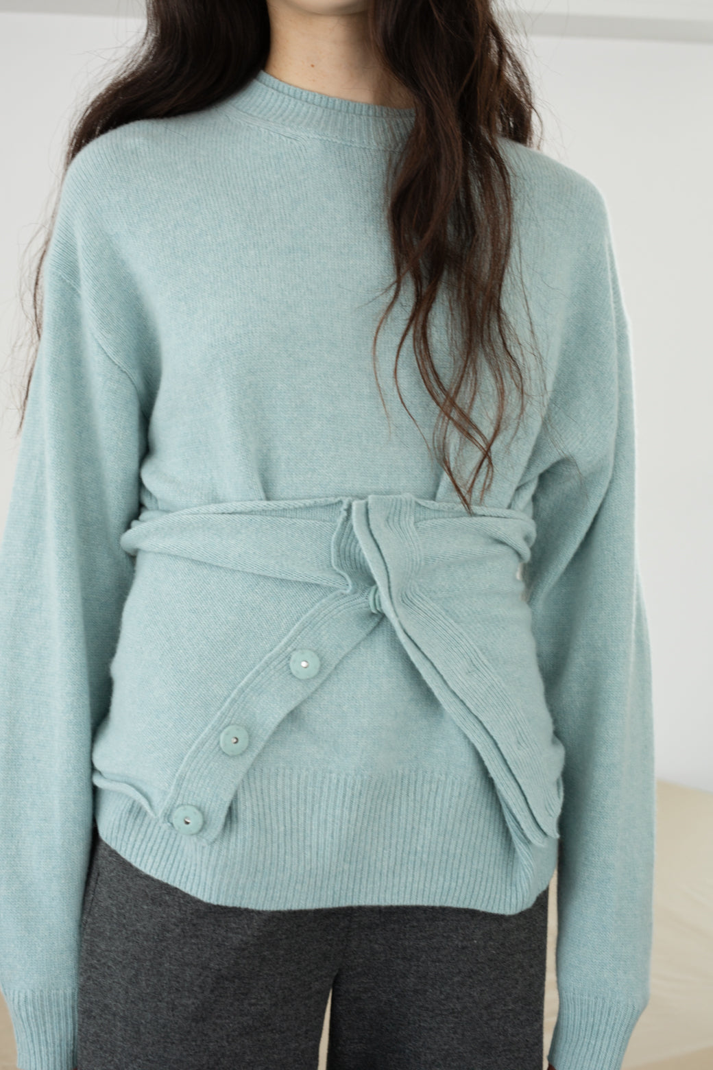 Extra Fine Merino Wool Knit Tube  (ls54543K)