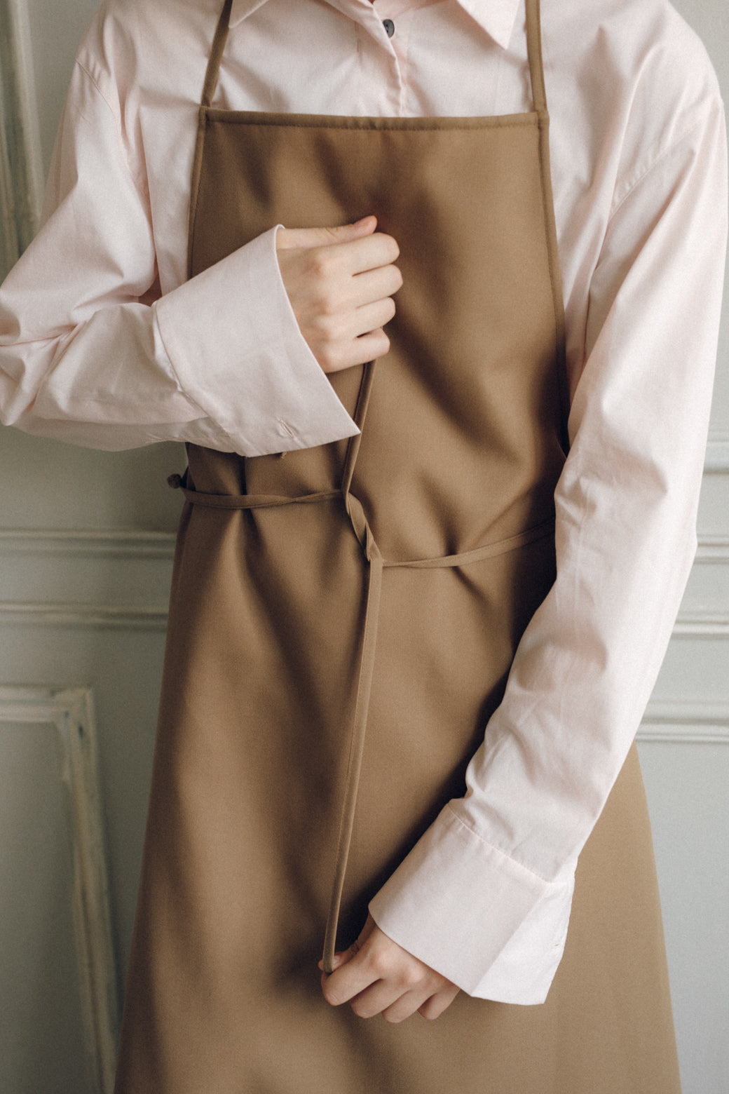 【展示会/後】Wool Mix Apron Dress (ls62579D)　¥38,500-