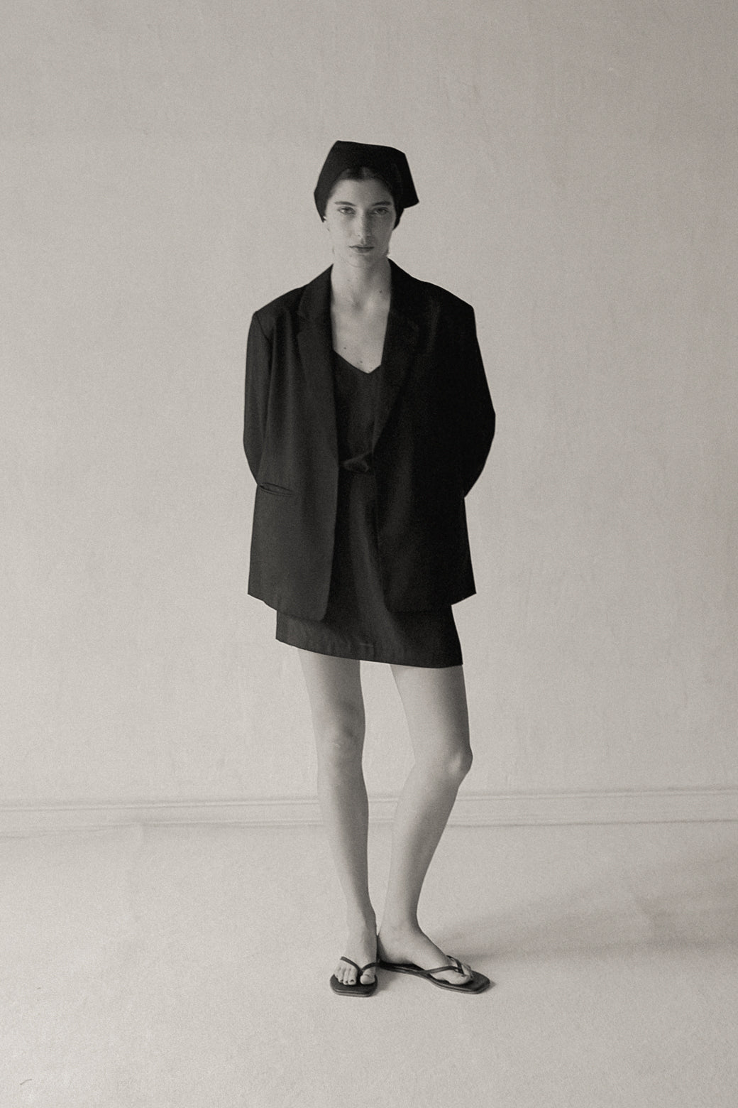 Wool Mix Back Open Summer Jacket（ls52505J）