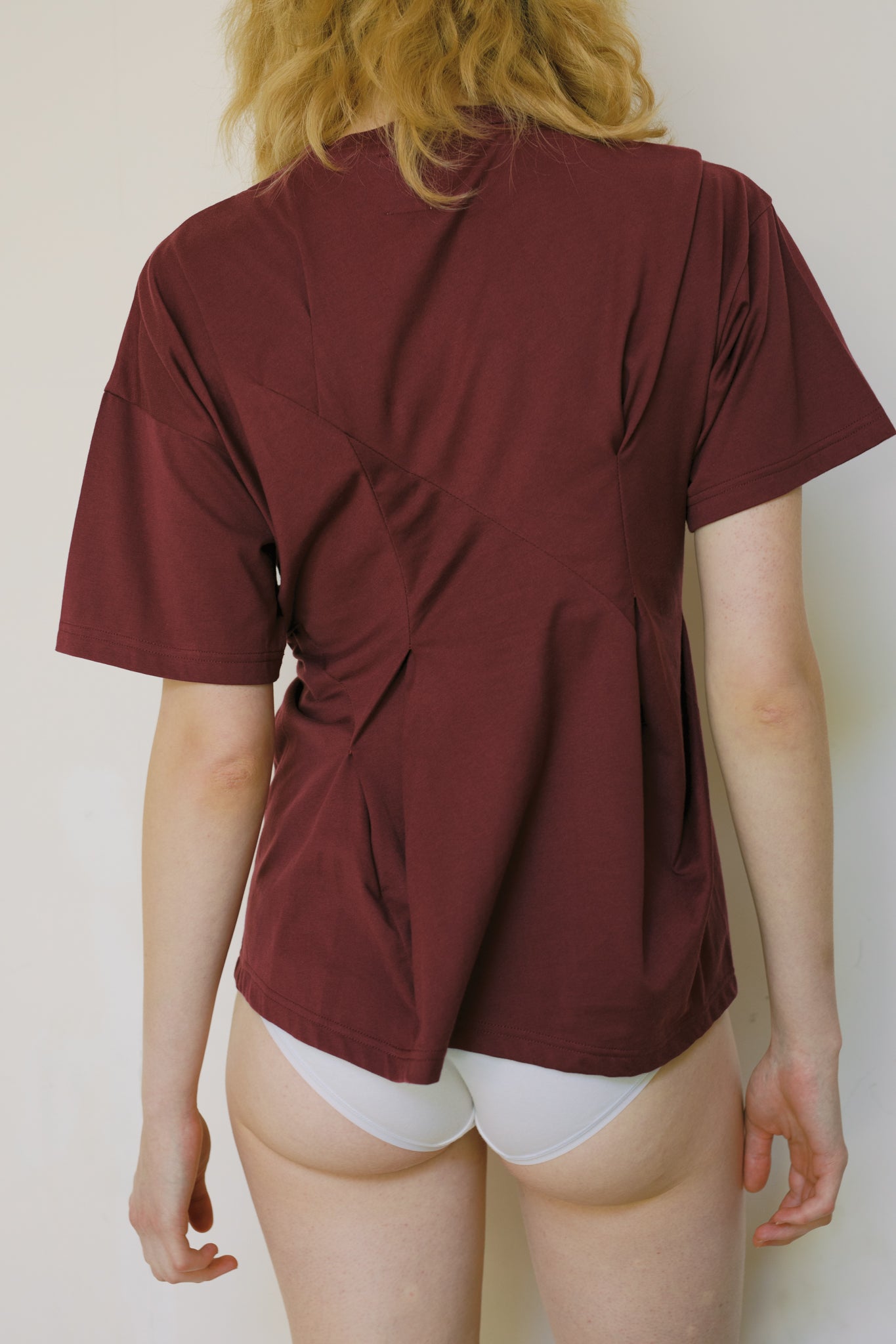 Supima Cotton Spiral Seam  Random Stitching S/S Tee (ls72661T)