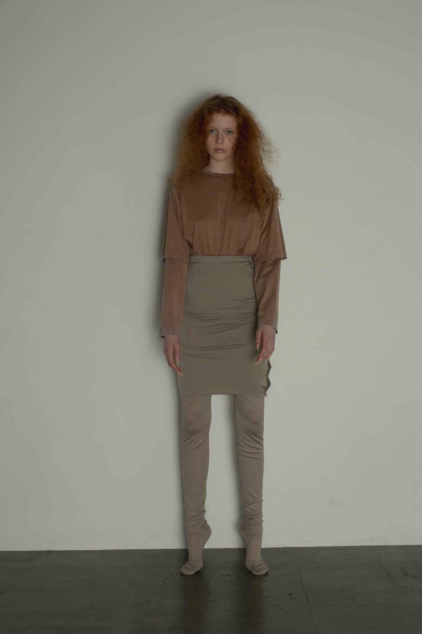 Wool Back Button Tights (ls44486P)