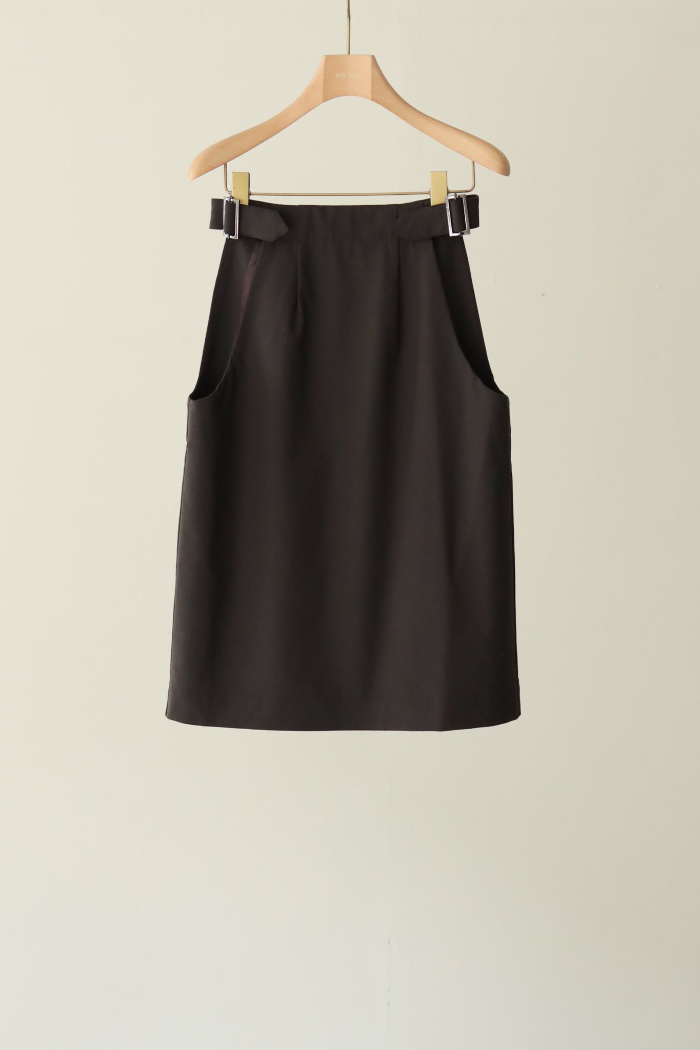 Stretch Wool Side Cut Out Skirt（ls34386S）