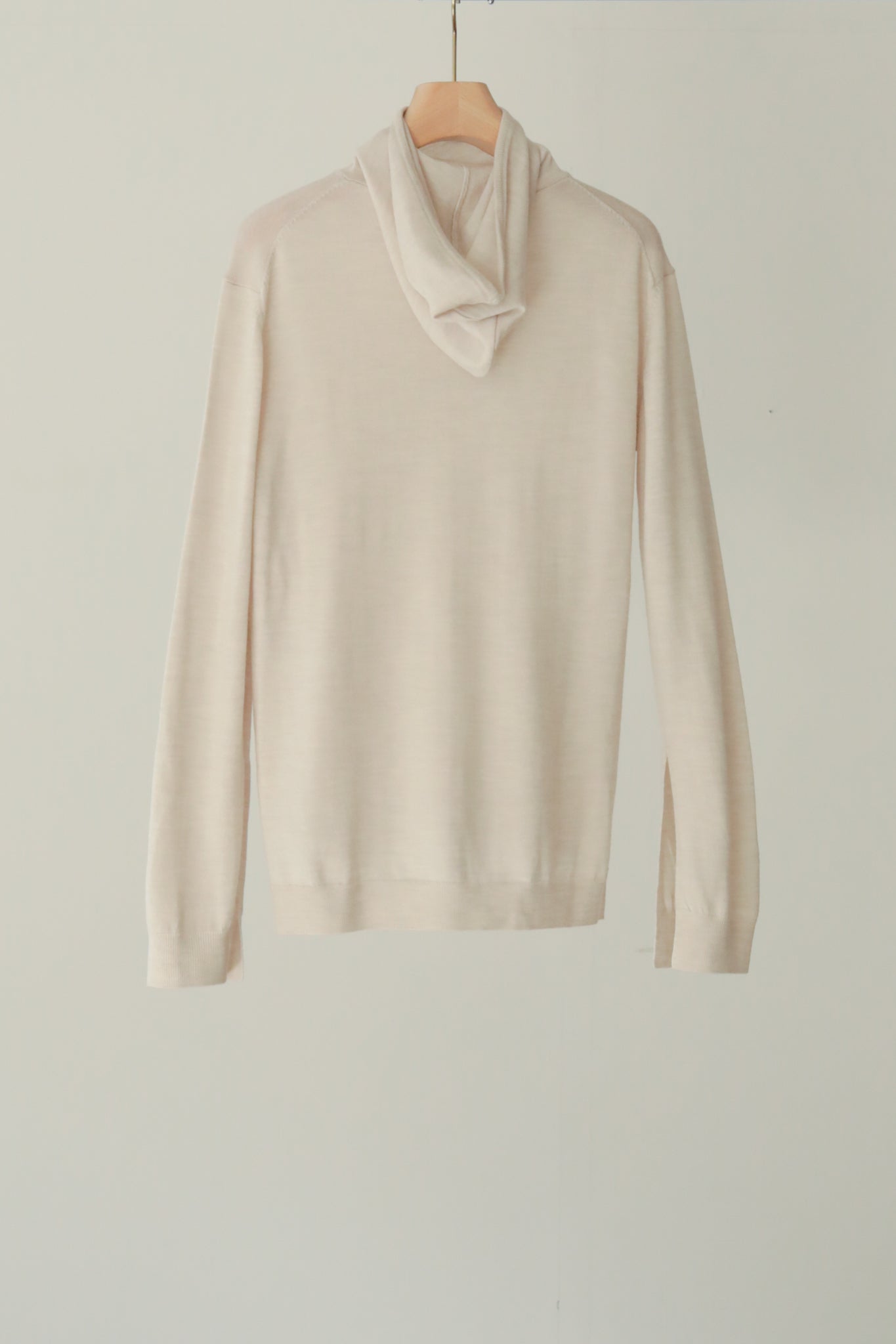 Extra Fine Merino Wool Hooded Knit（ls34399K）