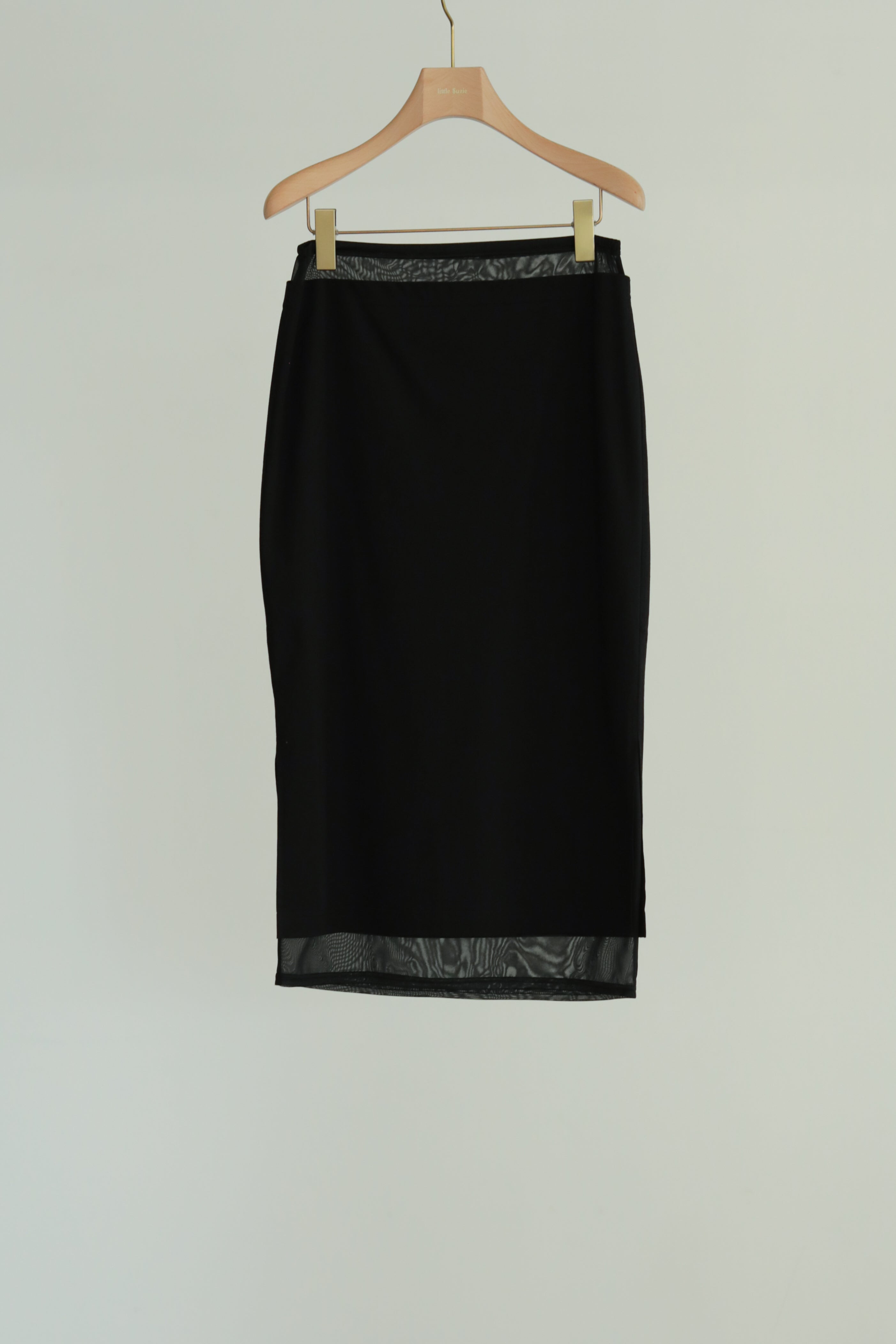 Sheer Layerd Midi Skirt (ls42418S)