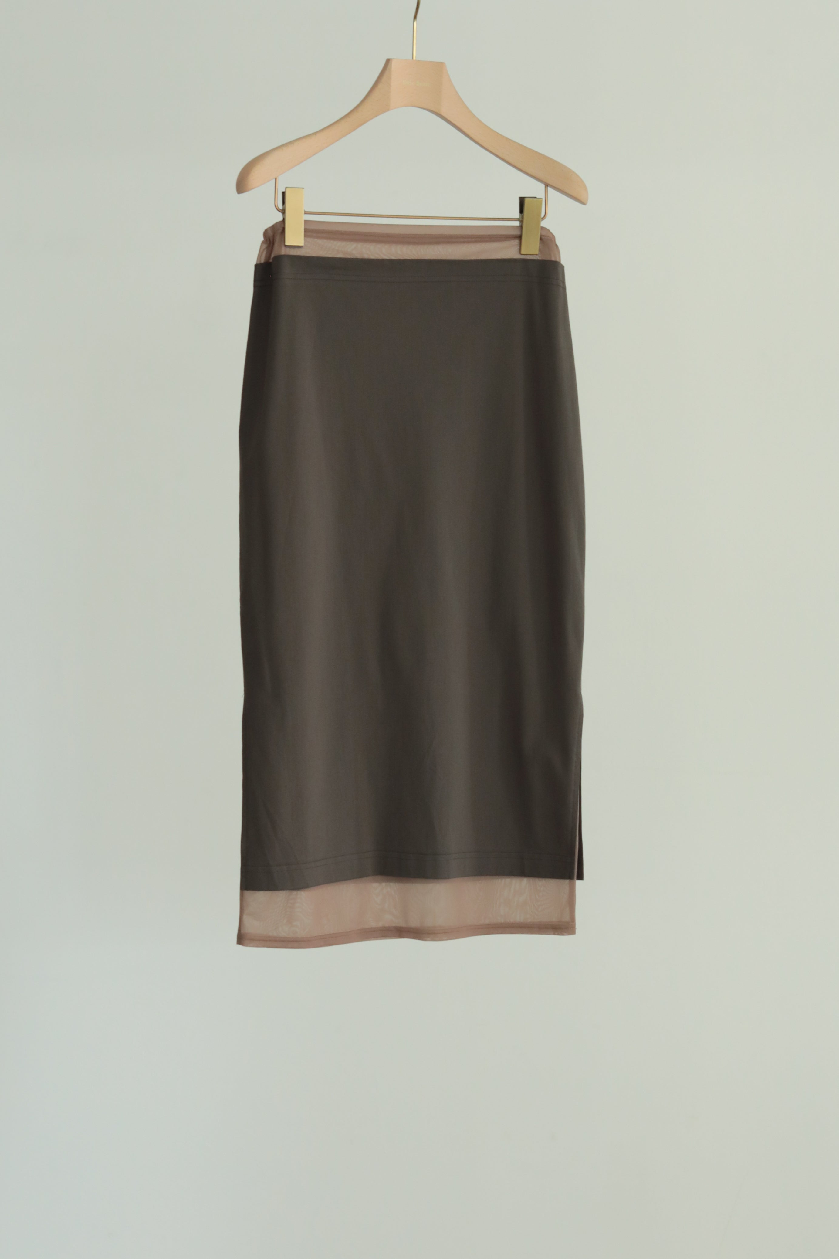 Sheer Layerd Midi Skirt (ls42418S)