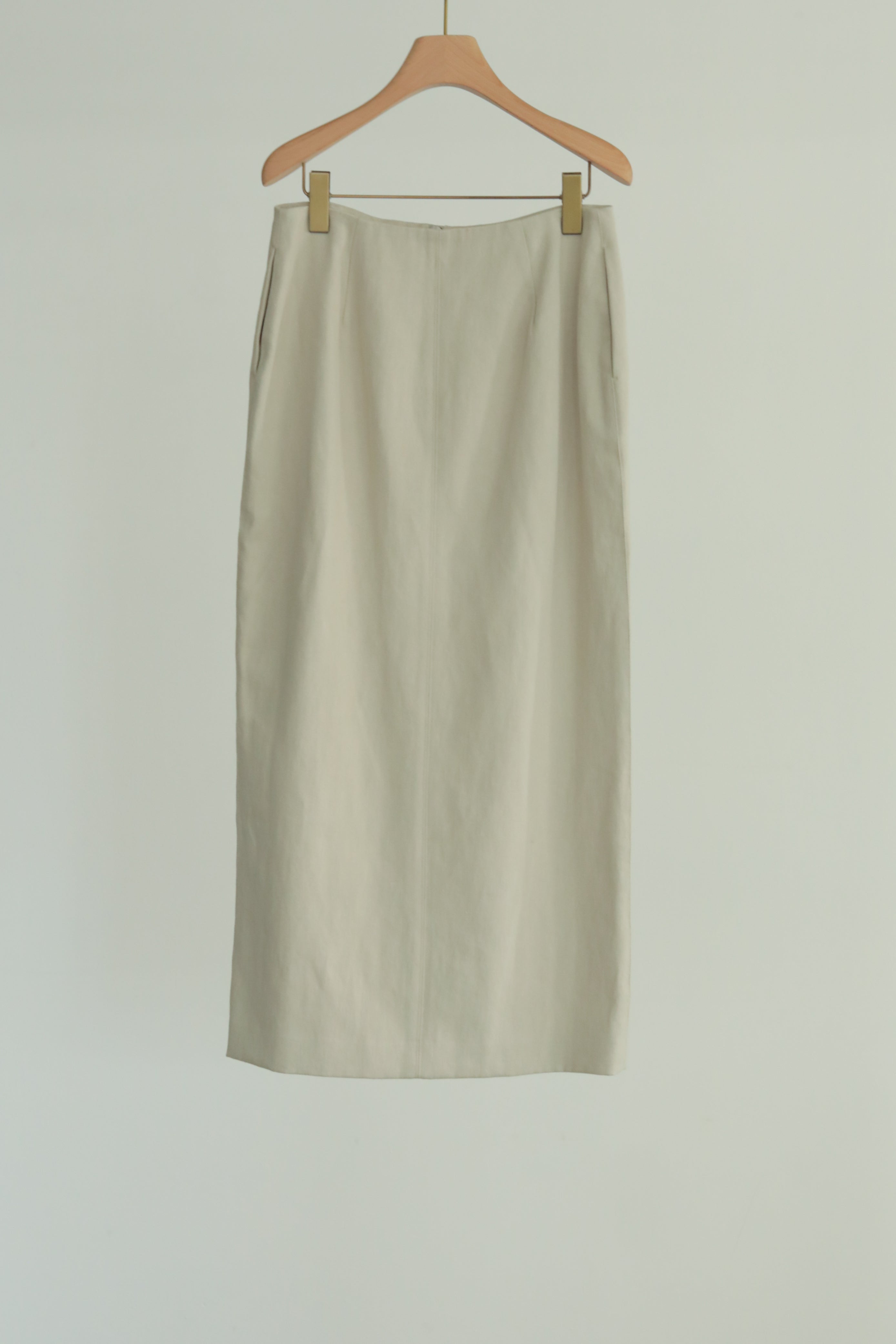 Hemp Organic Cotton Center Slit Skirt (ls42446S)