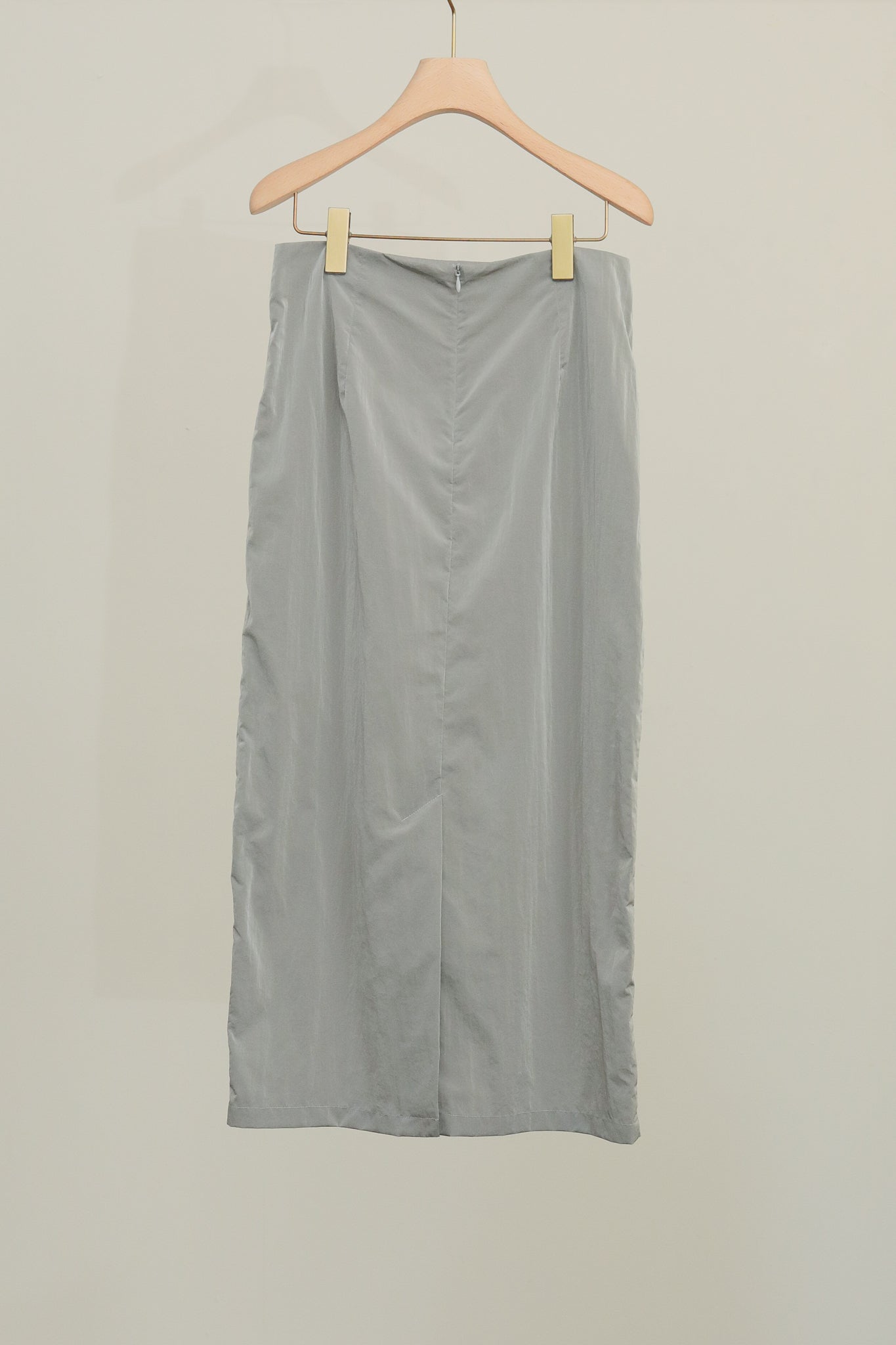 [Pre-order] Chambray Nylon Shimmer Midi Skirt (ls52496S)