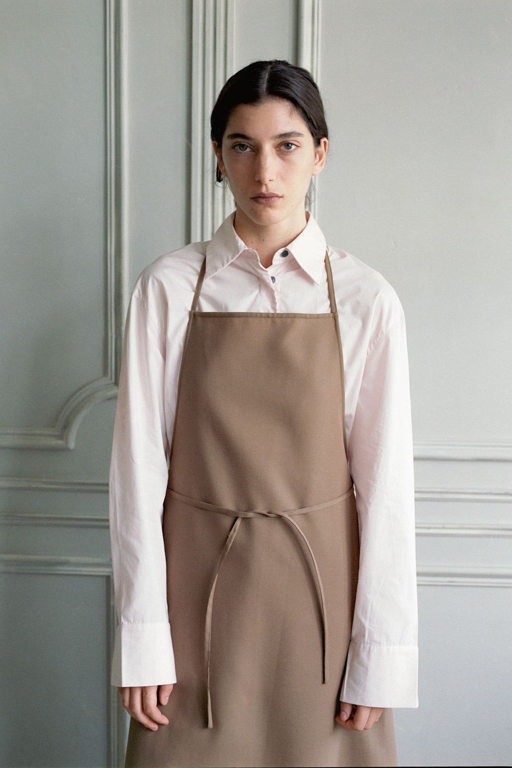 【展示会/後】Wool Mix Apron Dress (ls62579D)　¥38,500-