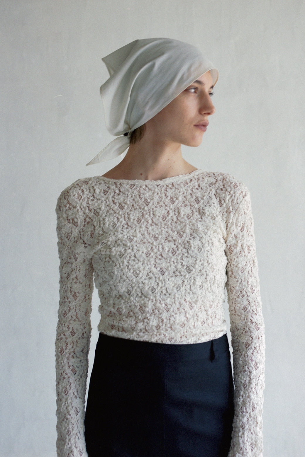 【展示会/後】Cotton Shrink Lace 2way Top (ls62580T) ¥18,700-