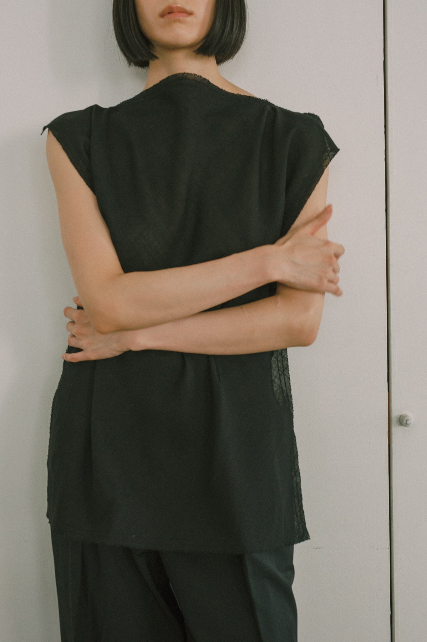 Linen Like PL Unhemmed Square Top (ls72656T)