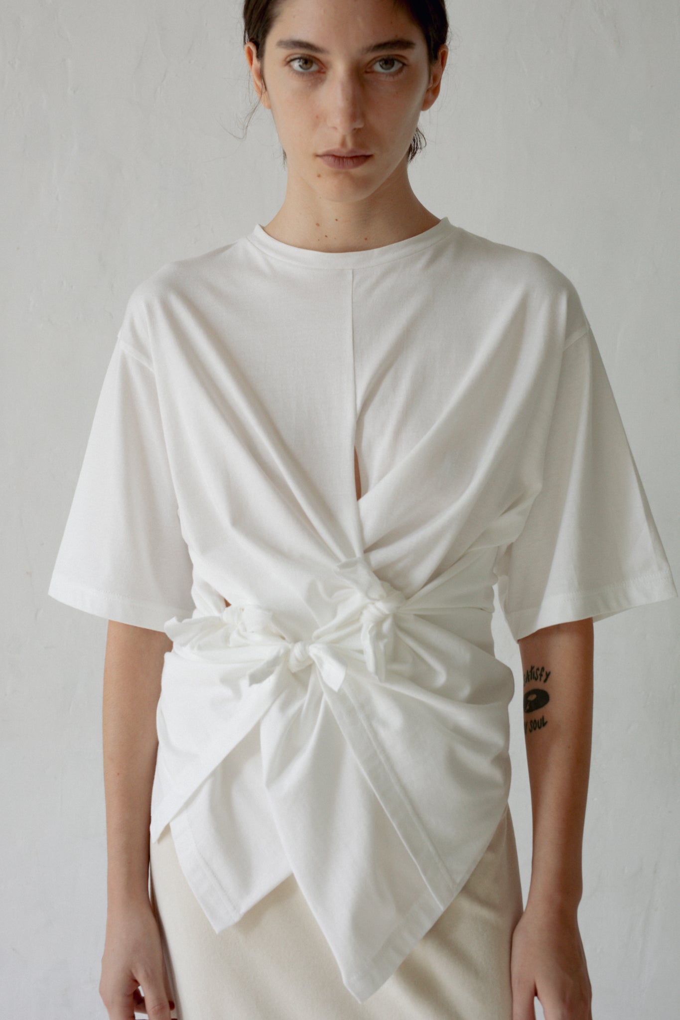 【展示会/後】Supima Cotton Knotted S/S Tee (ls62587T) ¥18,700