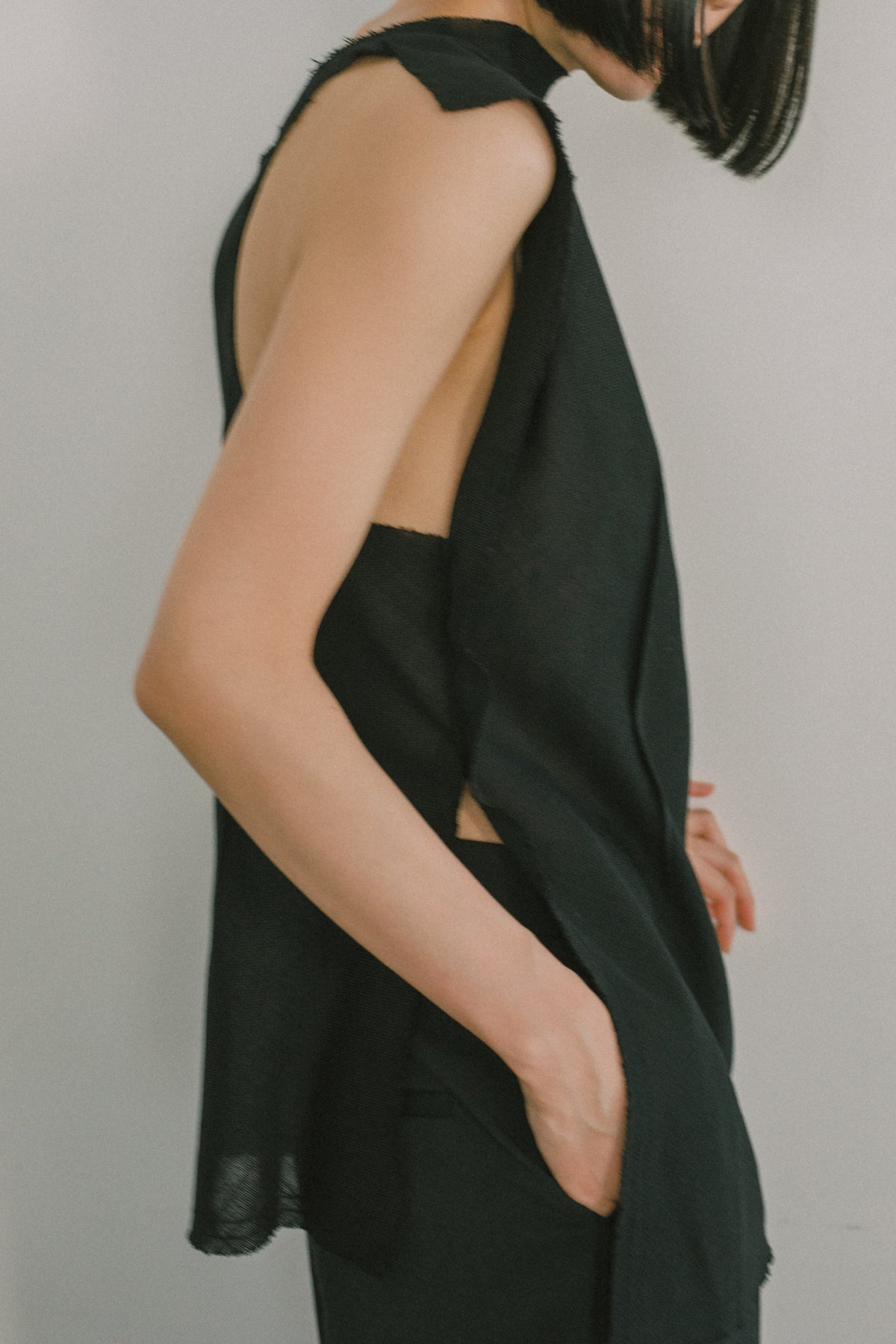 Linen Like PL Unhemmed Square Top (ls72656T)