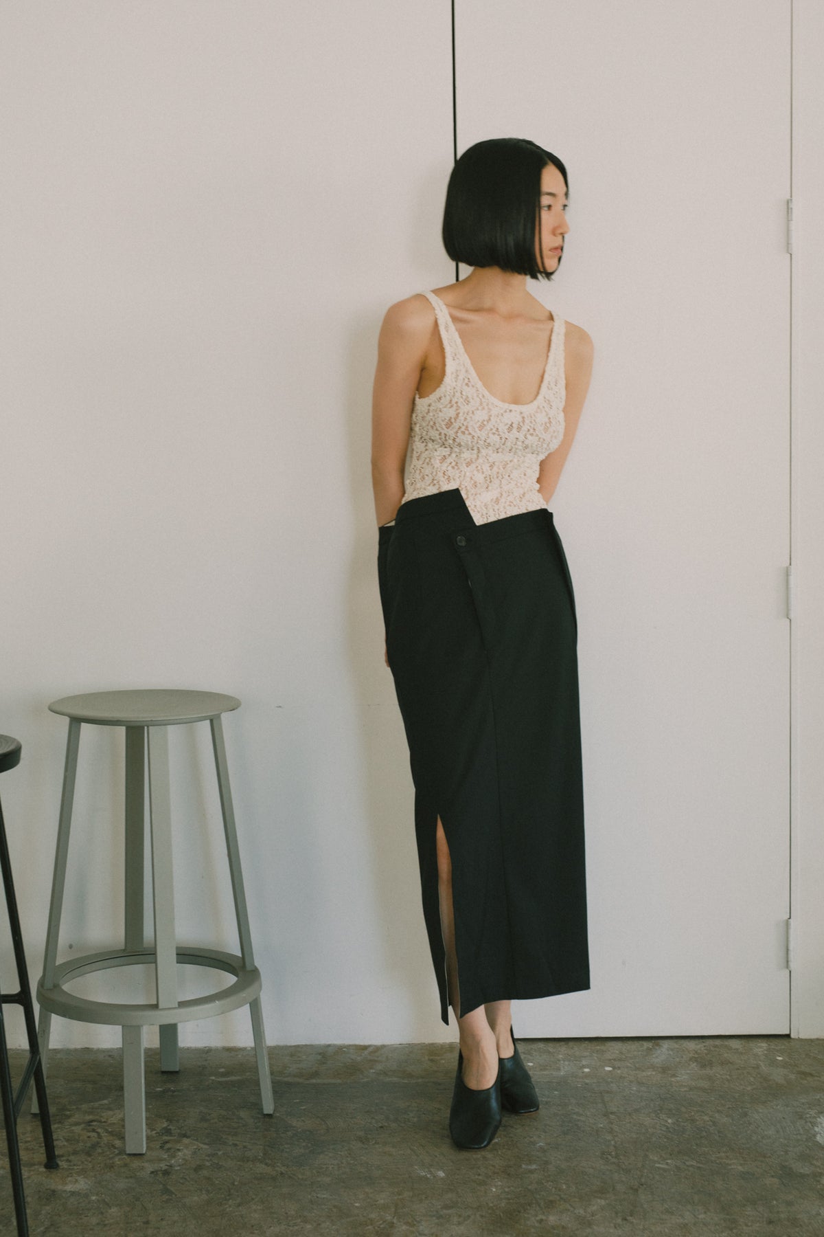 Cotton Shrink Lace Bodysuit (ls72633T)