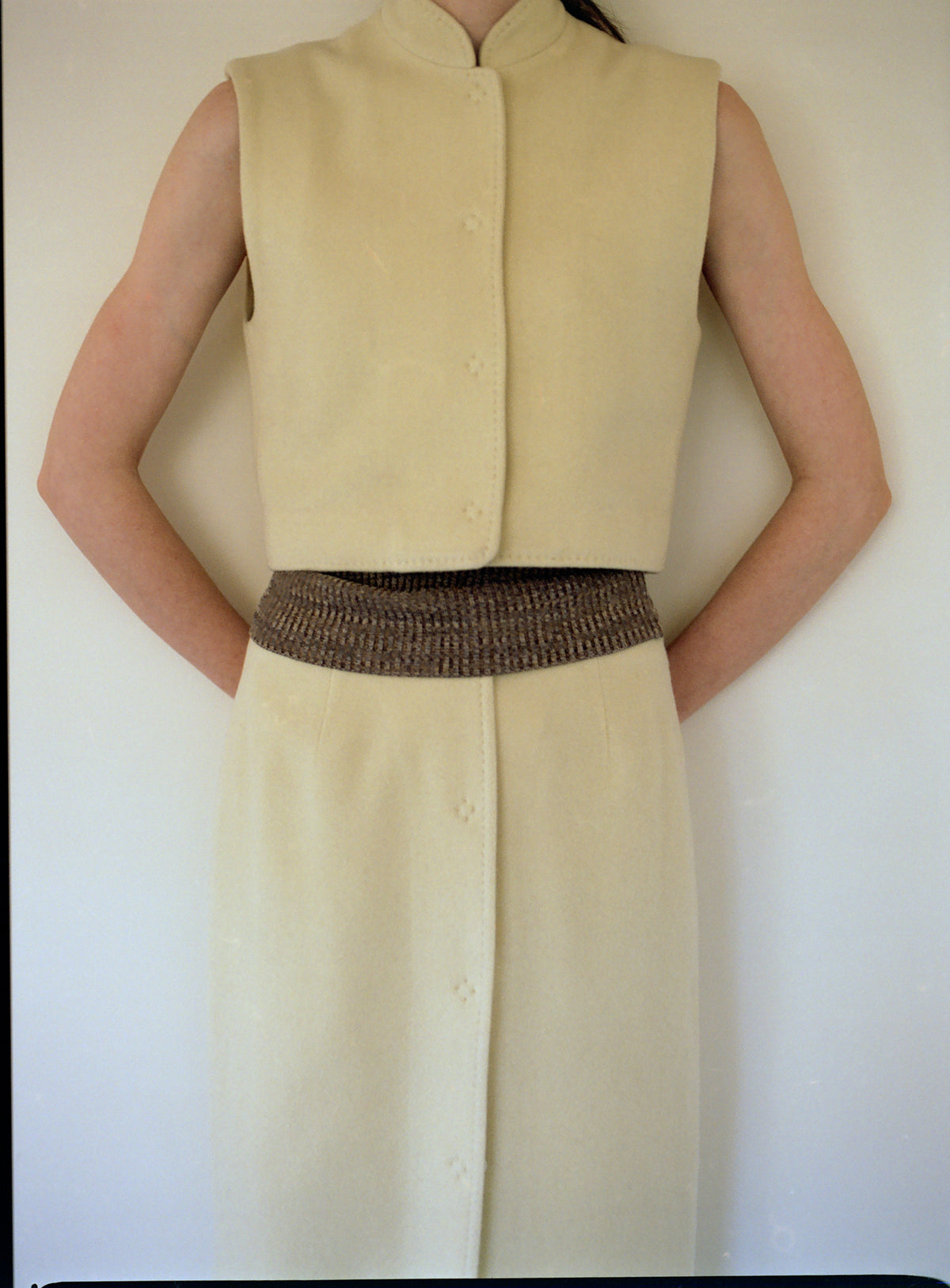 【展示会/後】Recycled Wool Nylon Wrapped Skirt (ls64603S) ¥37,400-